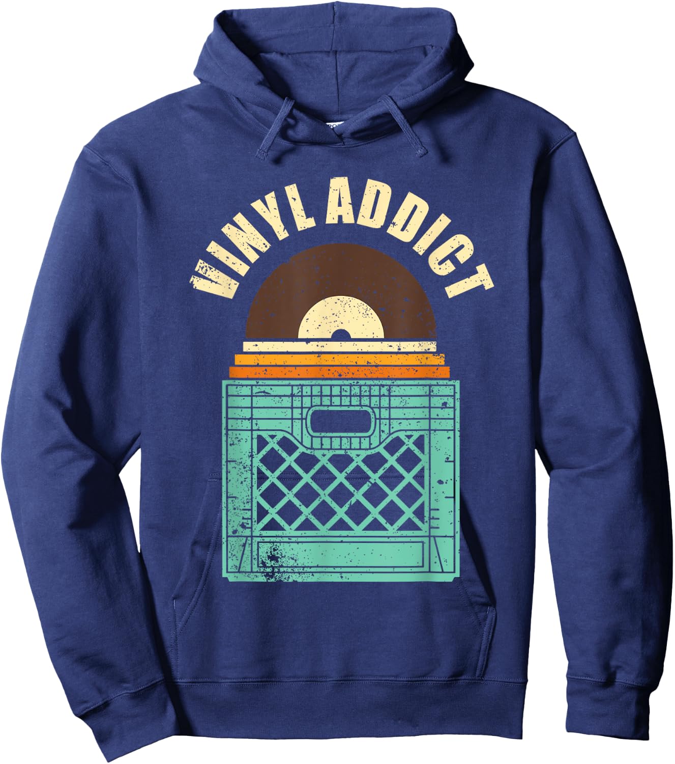 Cute Record Art Women Spindle Music Vinyl Lovers Hoodie - Hoodie | Navy