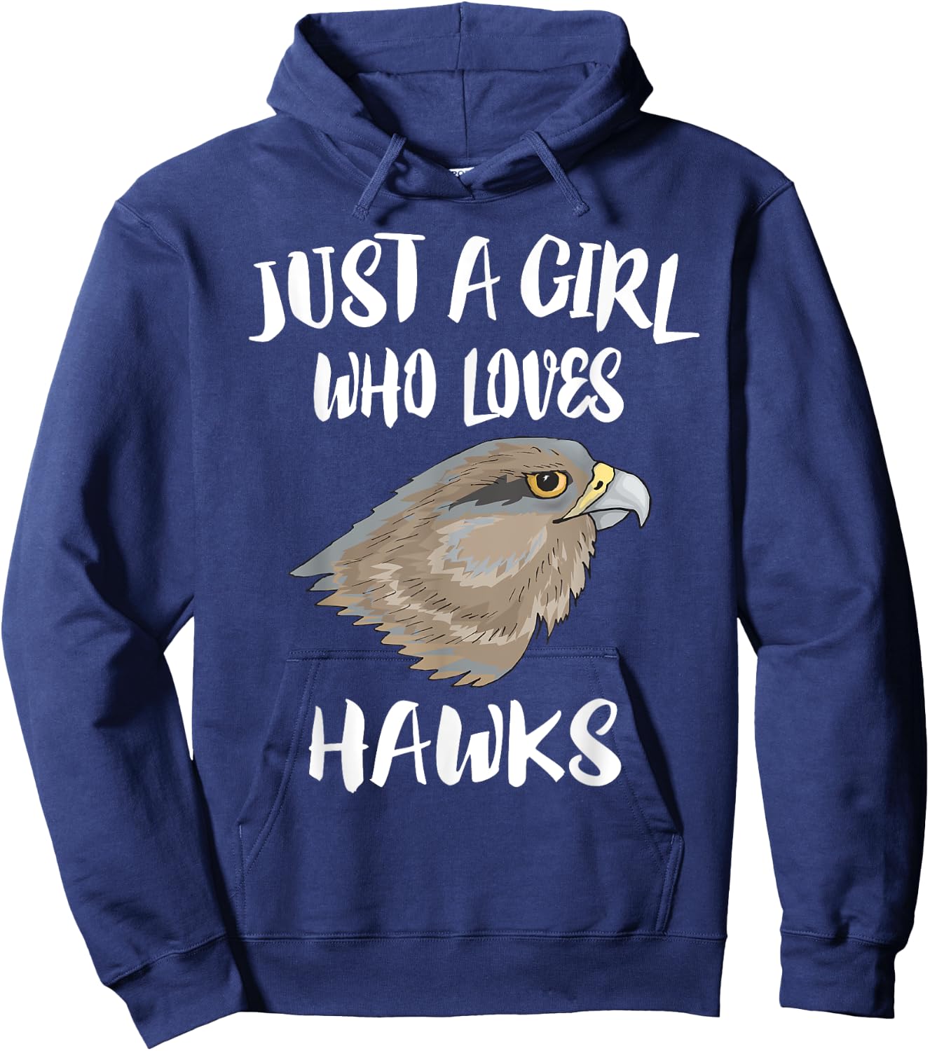 Just A Girl Who Loves Hawks Bird Gift Hoodie - Hoodie | Navy