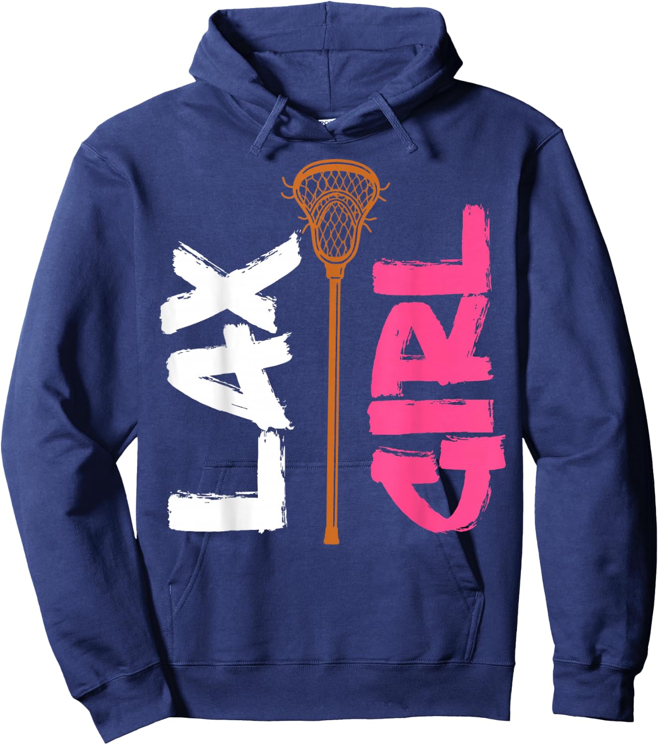 Lacrosse Girl Stick Lax Girl Player Goalie Women Hoodie - Hoodie | Navy