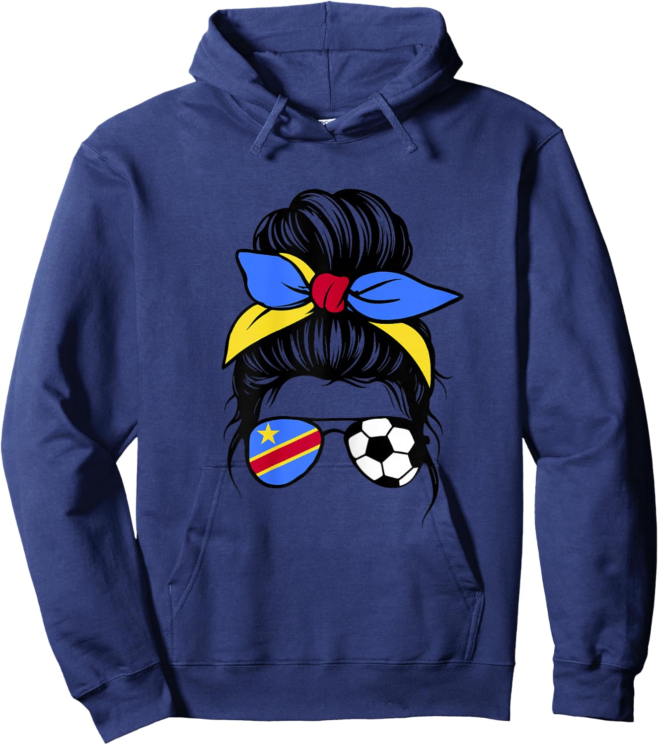 Drapeau Congolais Femme Supporters RD du Congo Fiers Hoodie - Hoodie | Navy