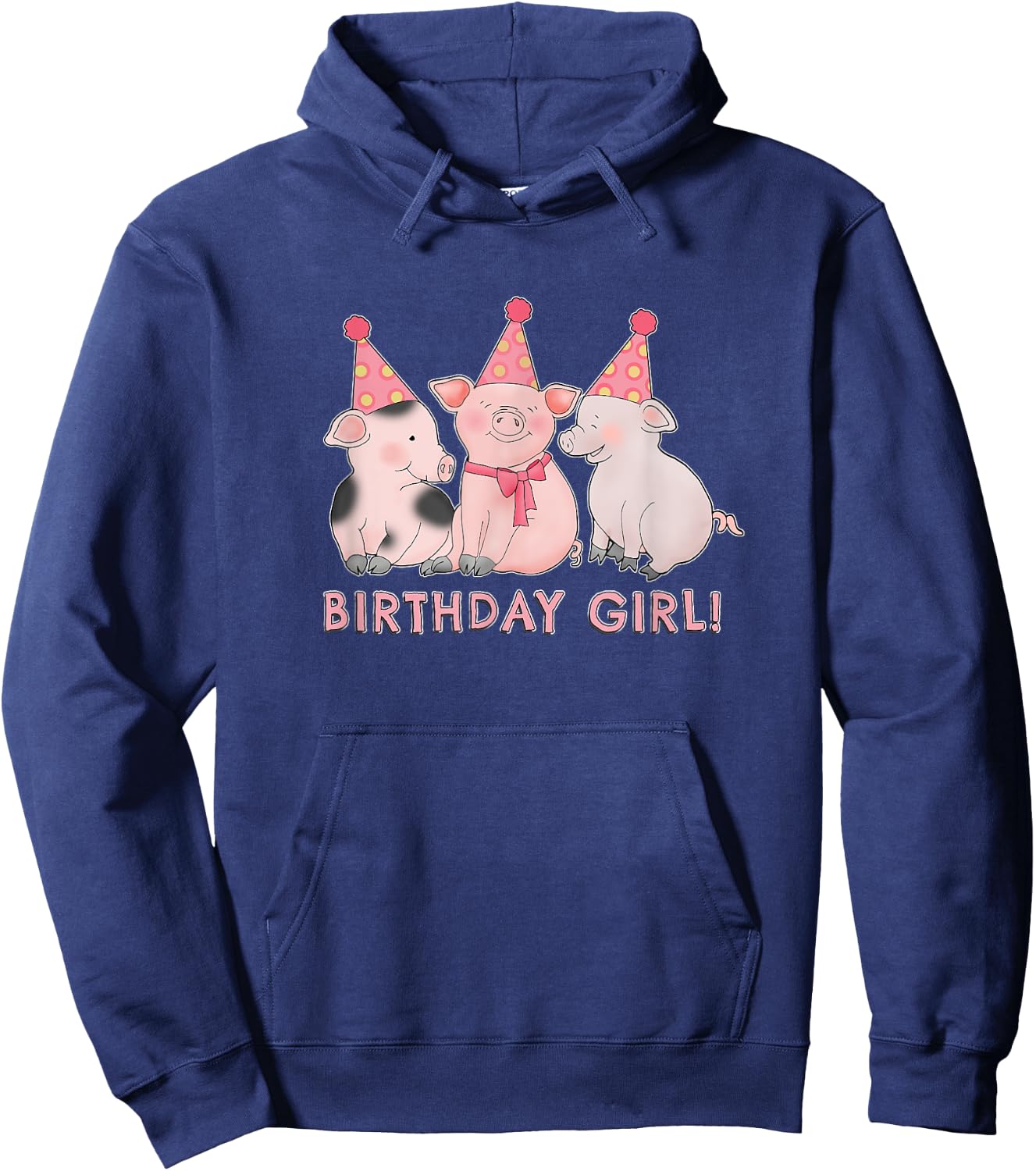 Birthday Girl Happy Pig Lover Hoodie - Hoodie | Navy