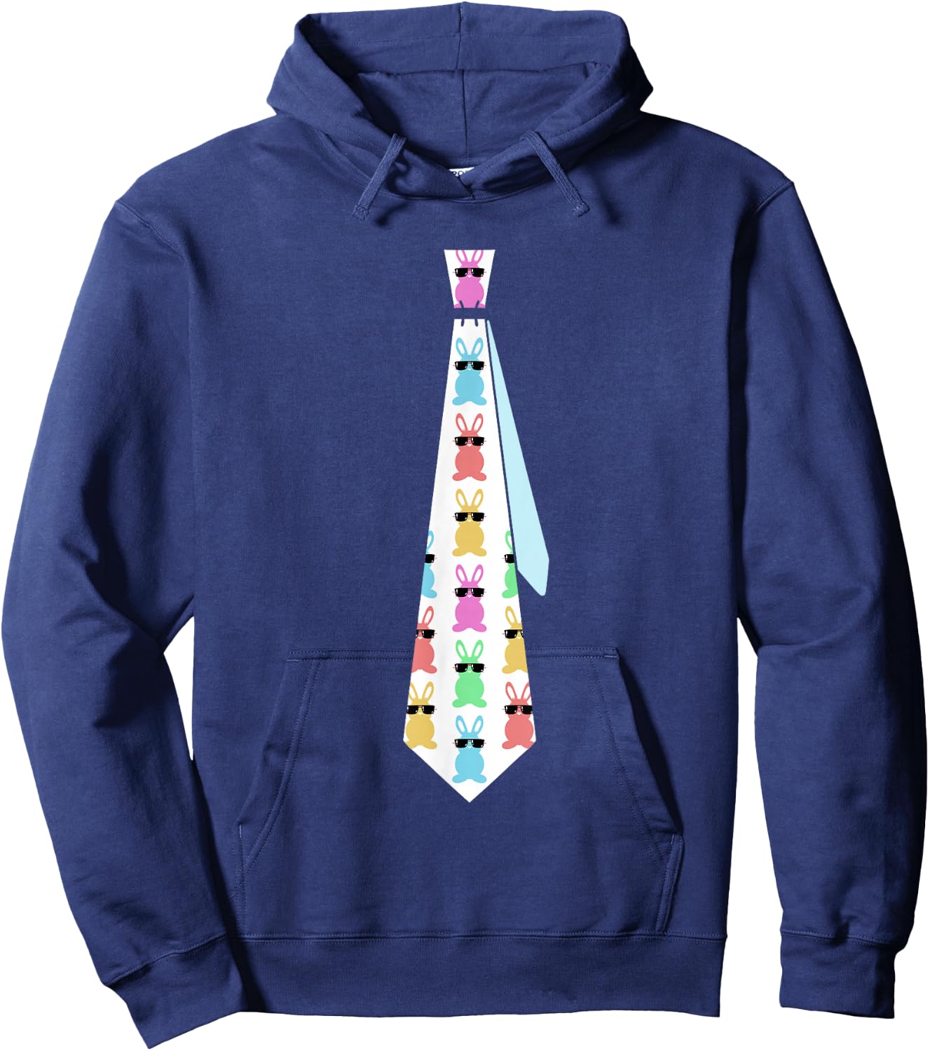 Easter Bunny Tie Funny Graphic for Boys Toddlers Men Hoodie - Hoodie | Navy