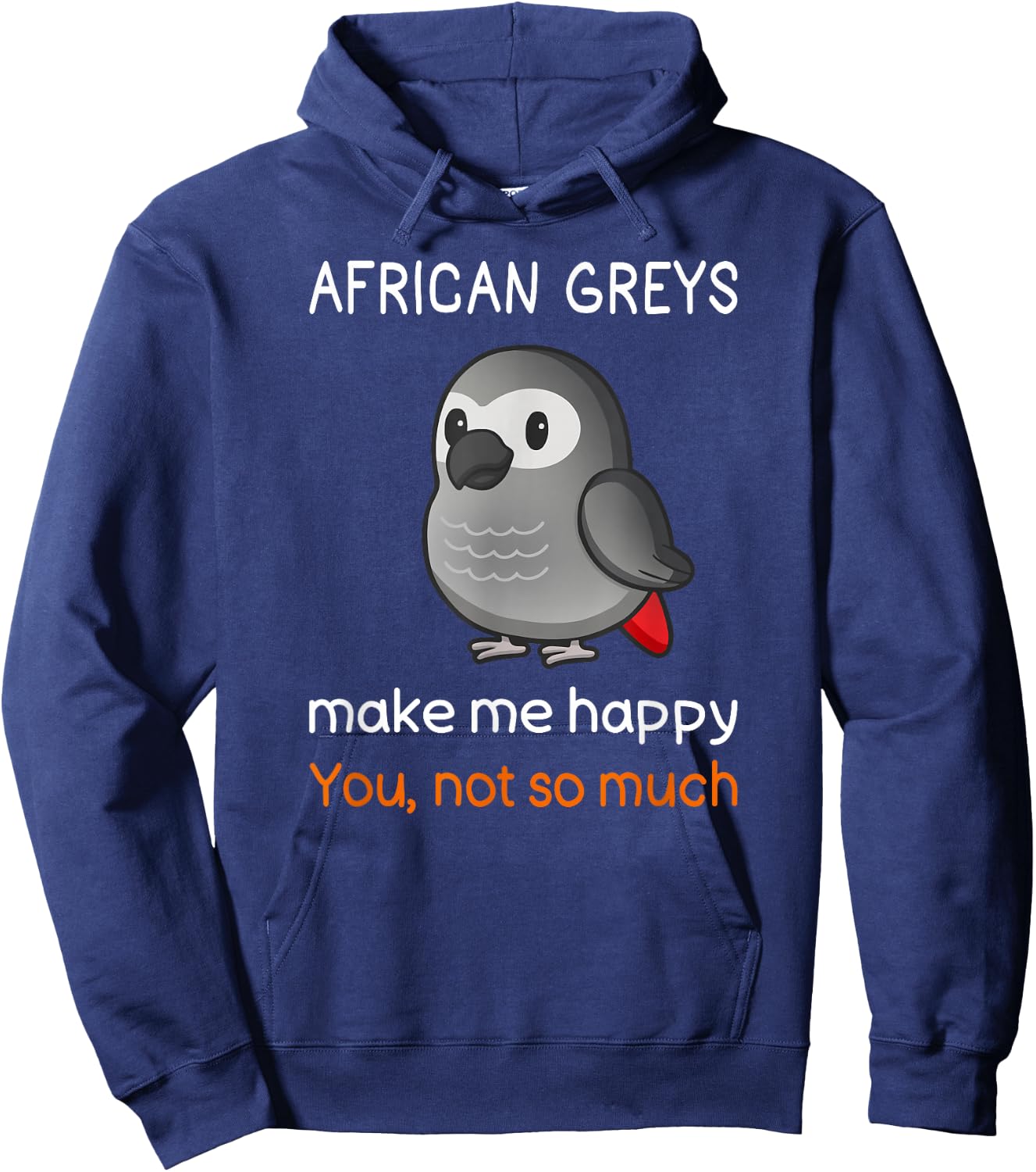African Grey Shirt Sarcastic African Grey Parrot Hoodie - Hoodie | Navy