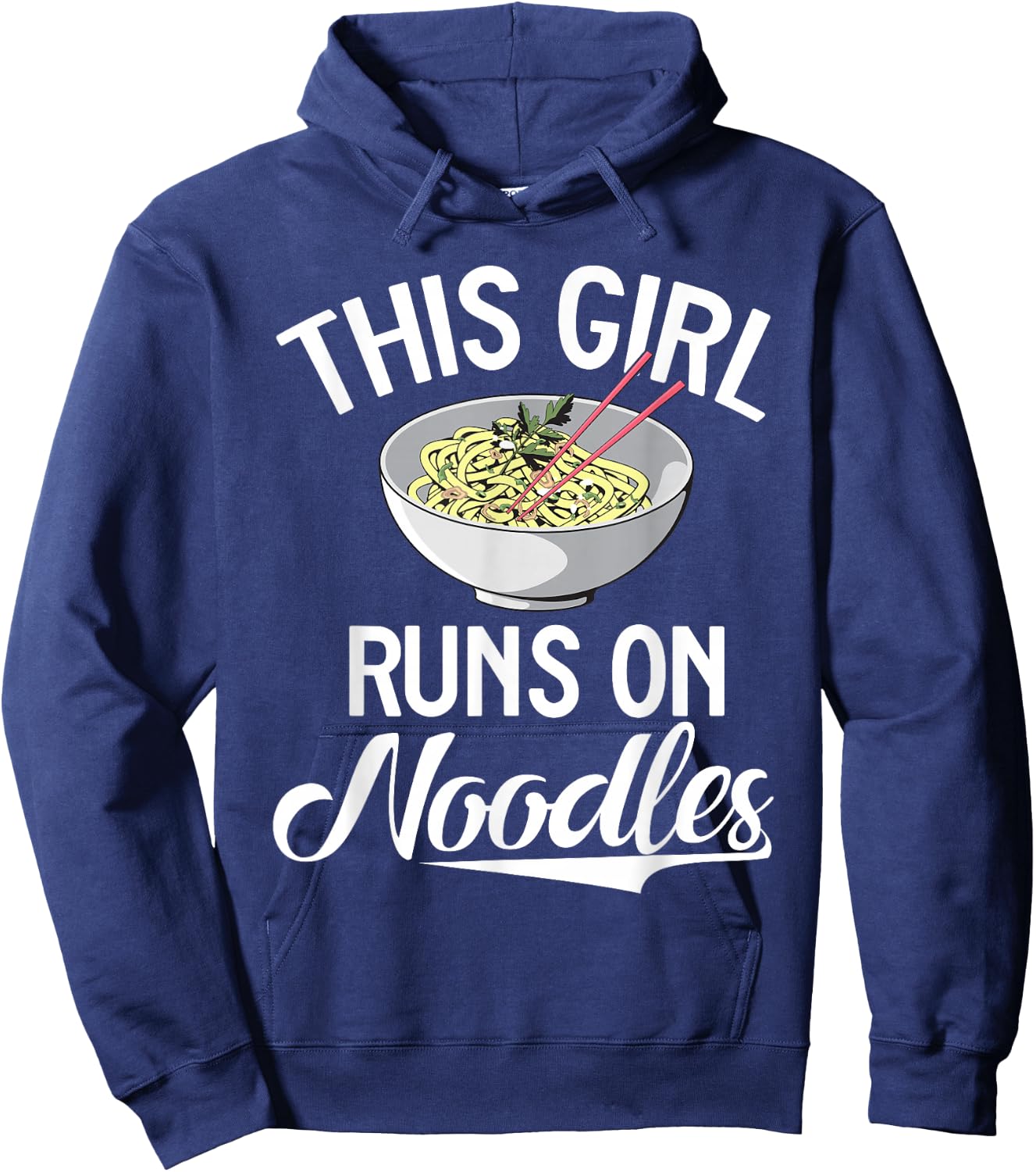 This Girl runs on Noodles Hoodie - Hoodie | Navy