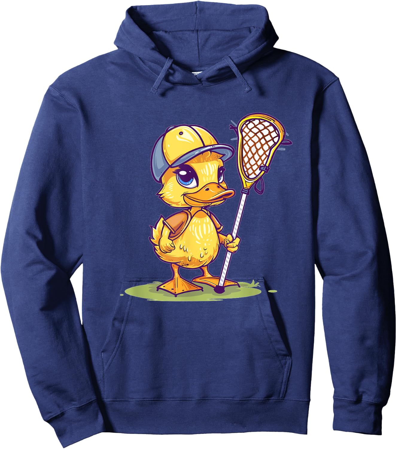 Cute Lacrosse Duck Hoodie - Hoodie | Navy