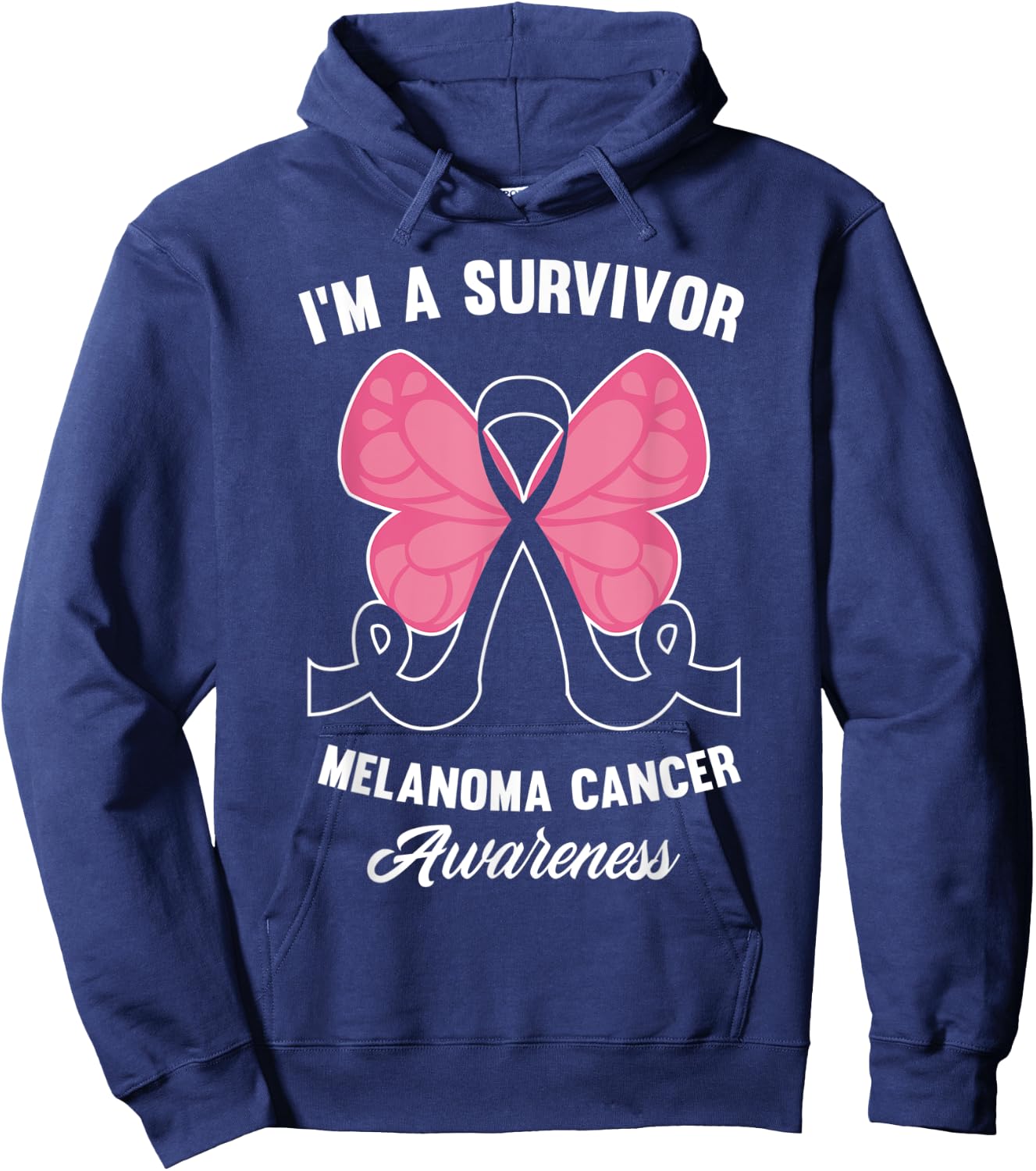 Melanoma Cancer Survivor Skin Cancer Melanoma Awareness Hoodie - Hoodie | Navy