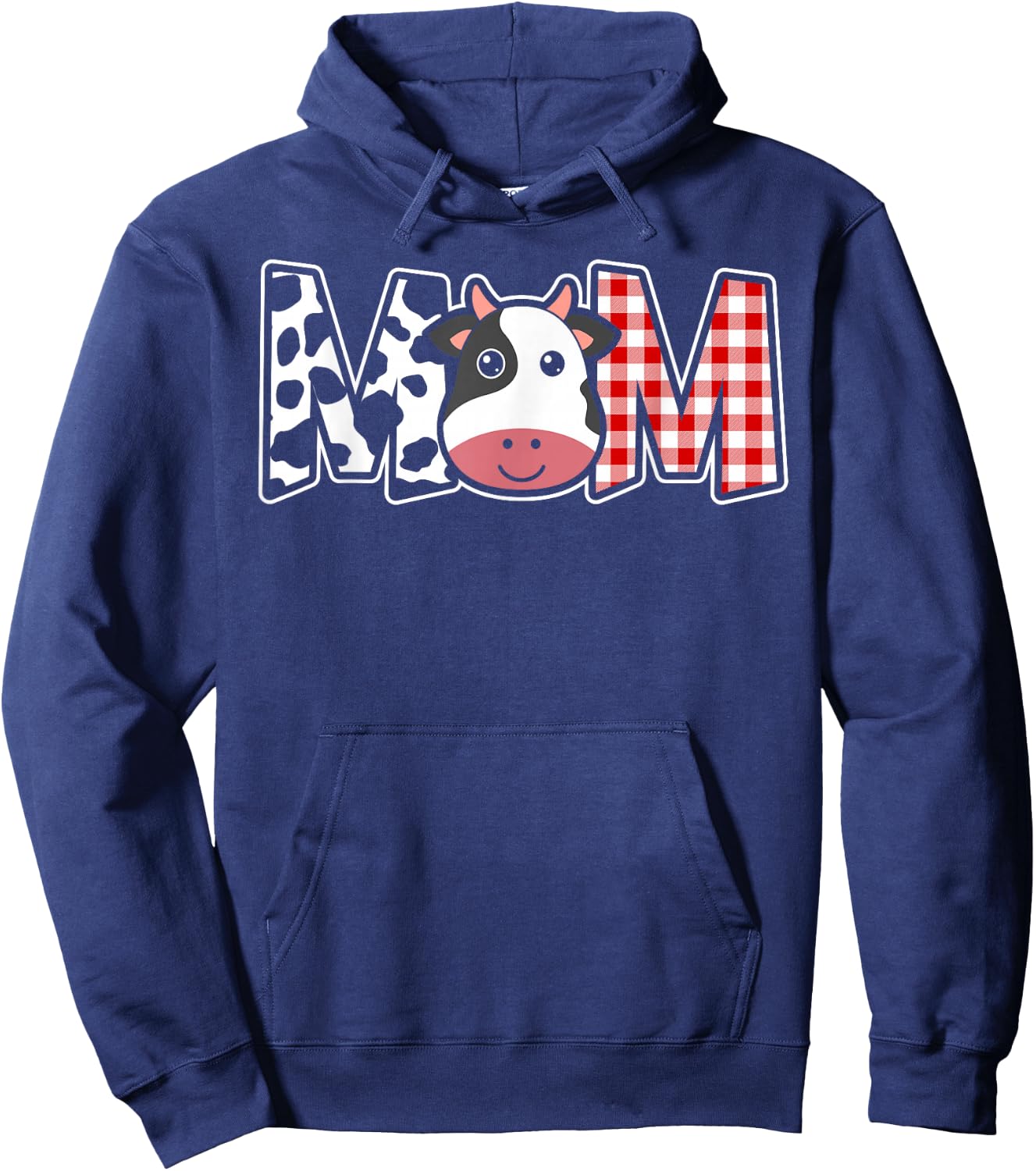 Cow Mom or Dad Birthday Farm Birthday Party Hoodie - Hoodie | Navy
