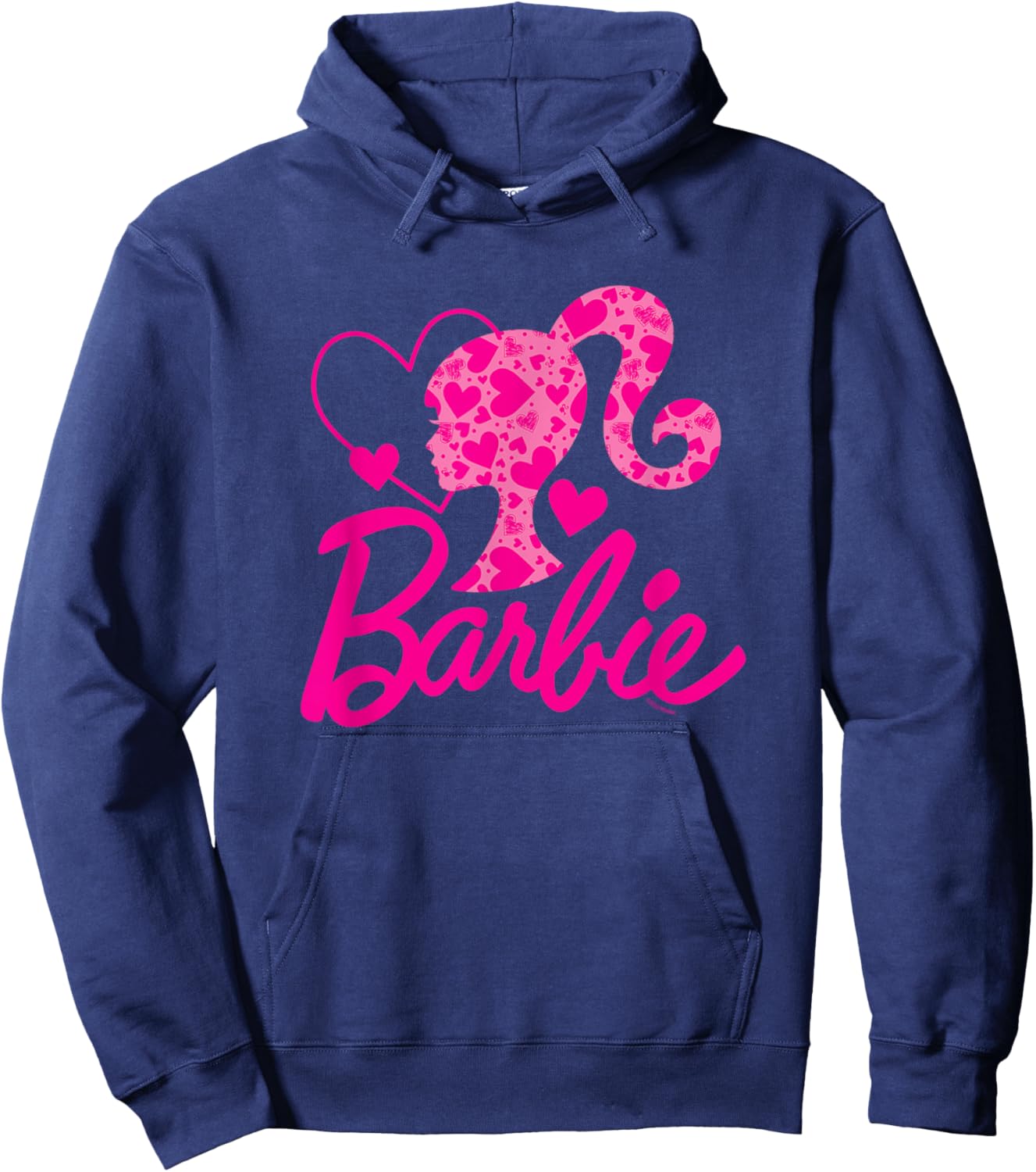 Barbie Heart Logo , black Hoodie - Hoodie | Navy