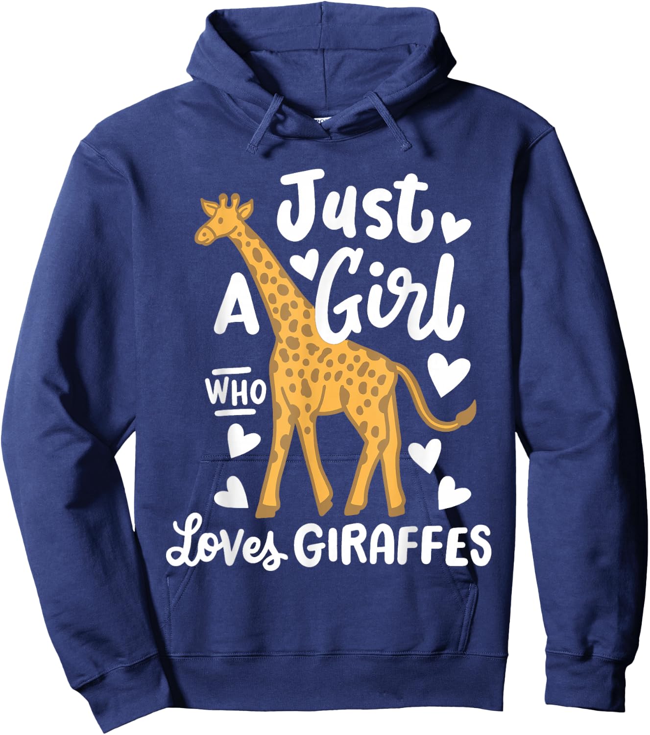 Giraffe Just a Girl Who Loves Giraffes Hoodie - Hoodie | Navy