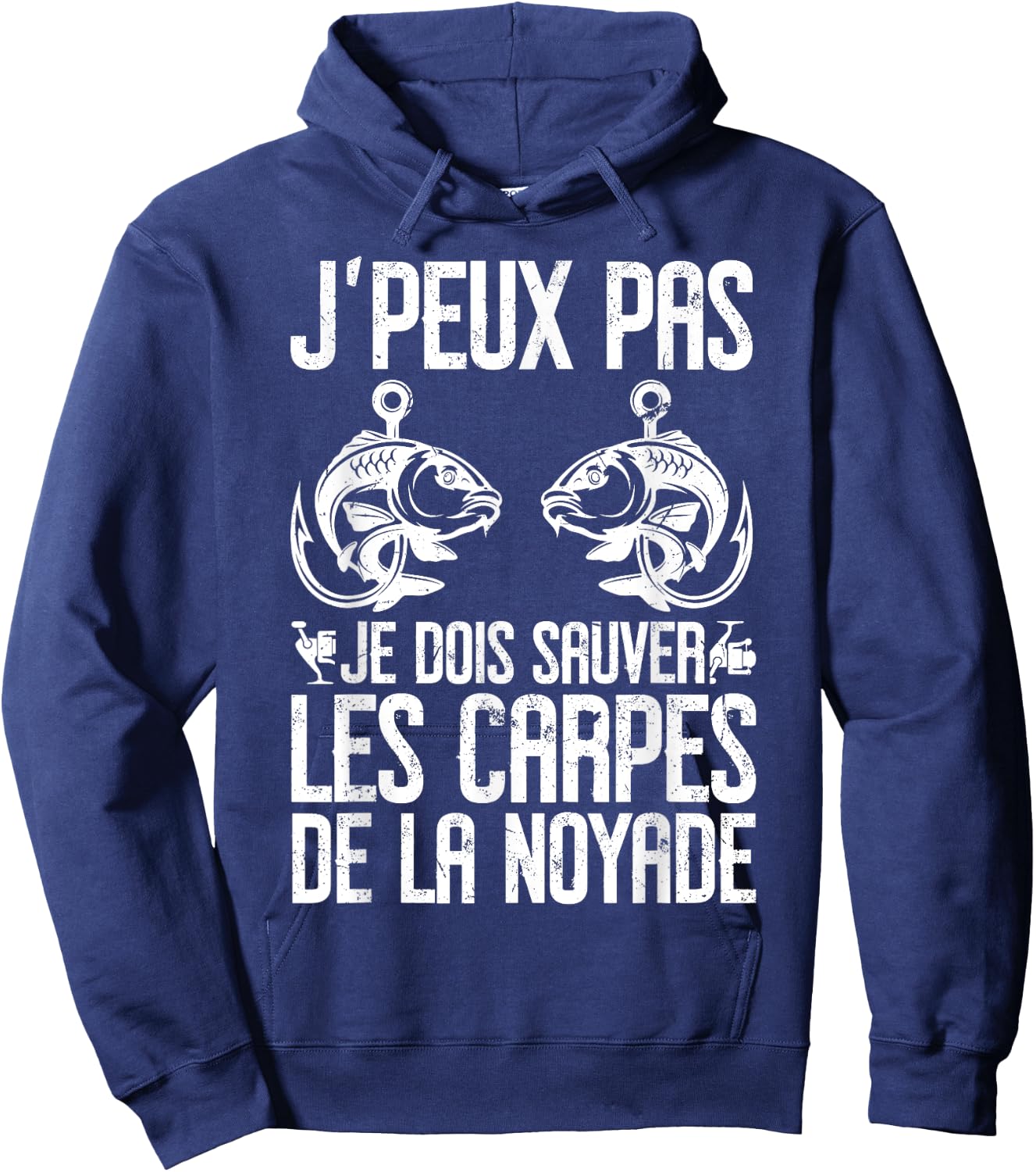 Carp Carpist Humour | Carp Fisherman | Fish , Black, S Hoodie - Hoodie | Navy