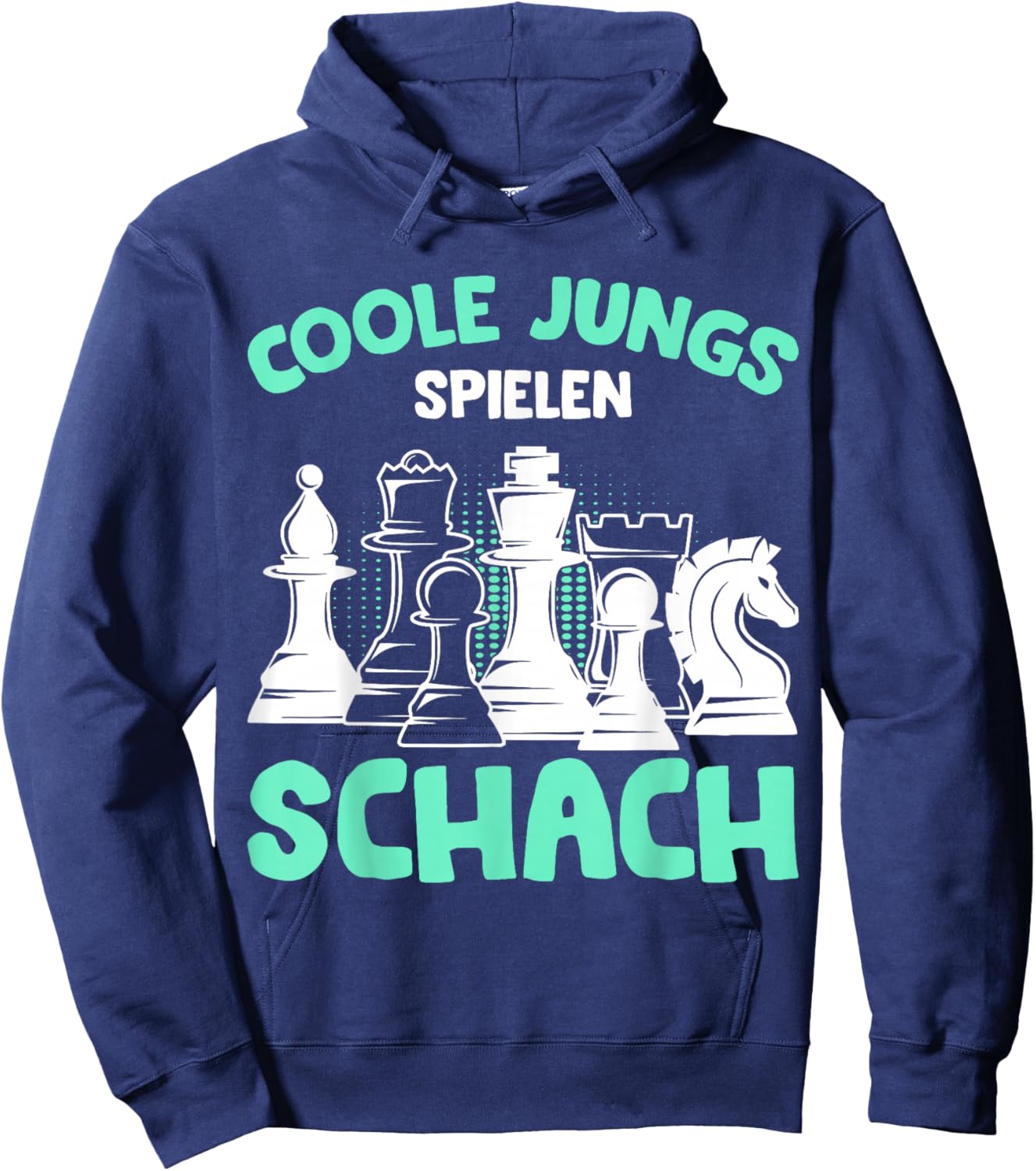 Cool Boys Playing Chess Player Children's Boys' , black Hoodie - Hoodie | Navy