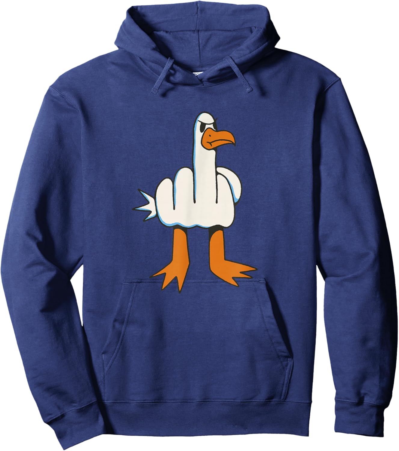 Möwe Tier Mittelfinger Hoodie - Hoodie | Navy