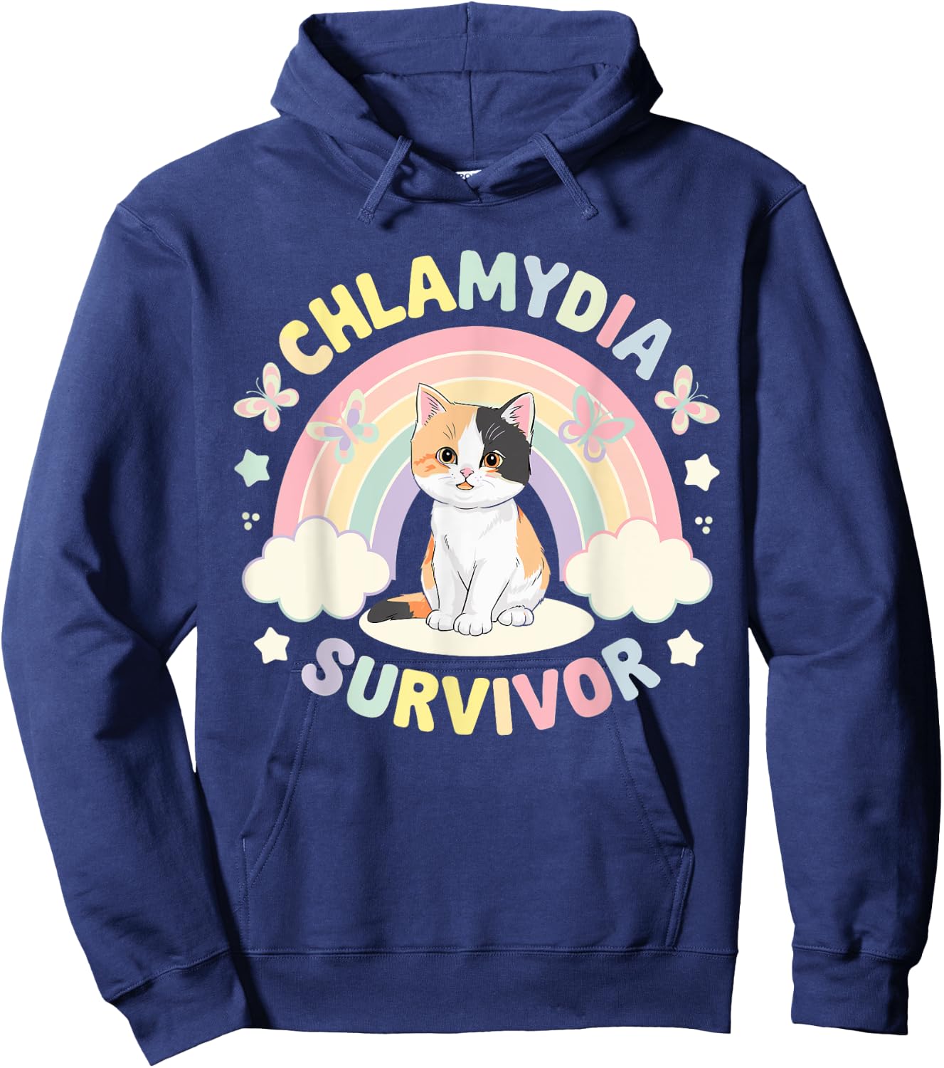 Vulgaire pour les hommes, homme inapproprié, survivant de la chlamydia Hoodie - Hoodie | Navy