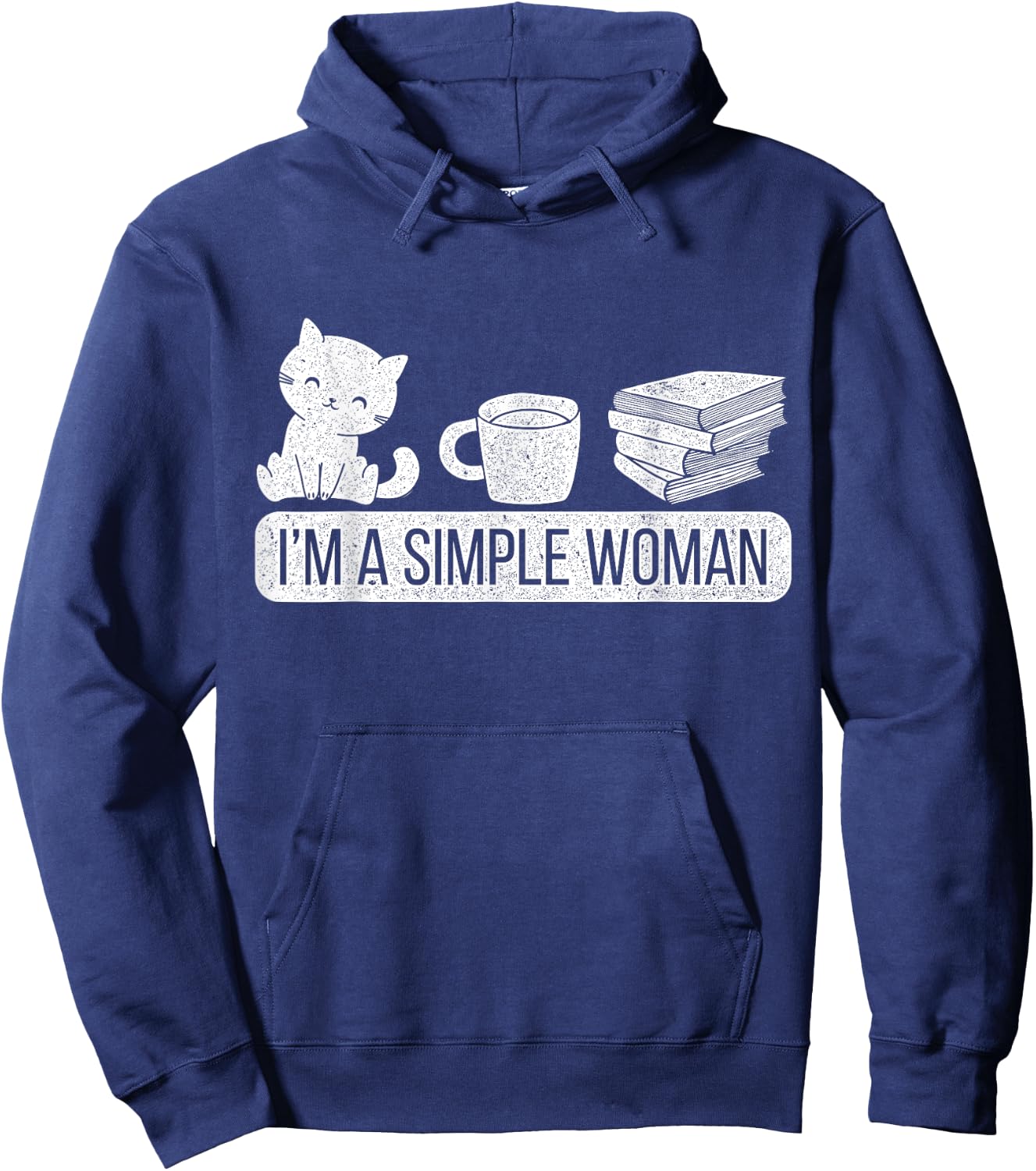 Im A Simple Woman Cat Hoodie - Hoodie | Navy