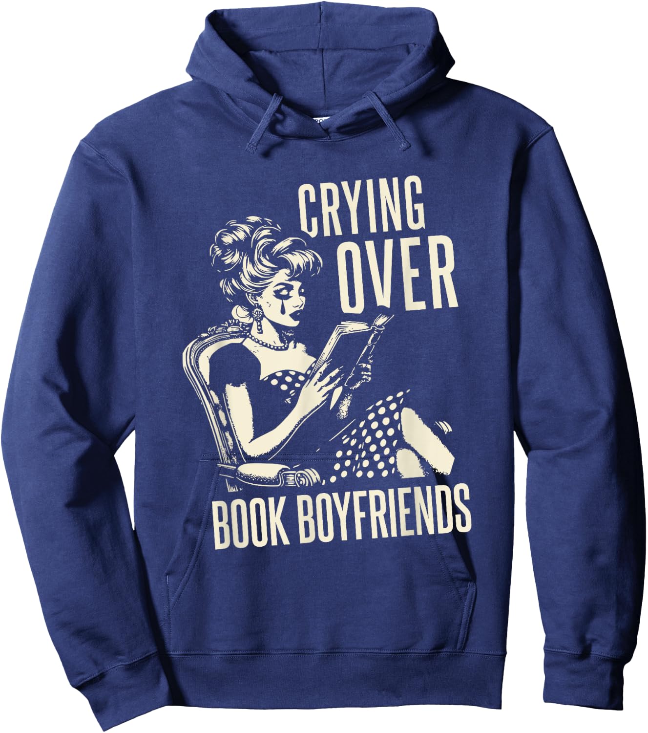 Book Lover Shirt Retro Funny Reading Smutty Books Romantasy Hoodie - Hoodie | Navy