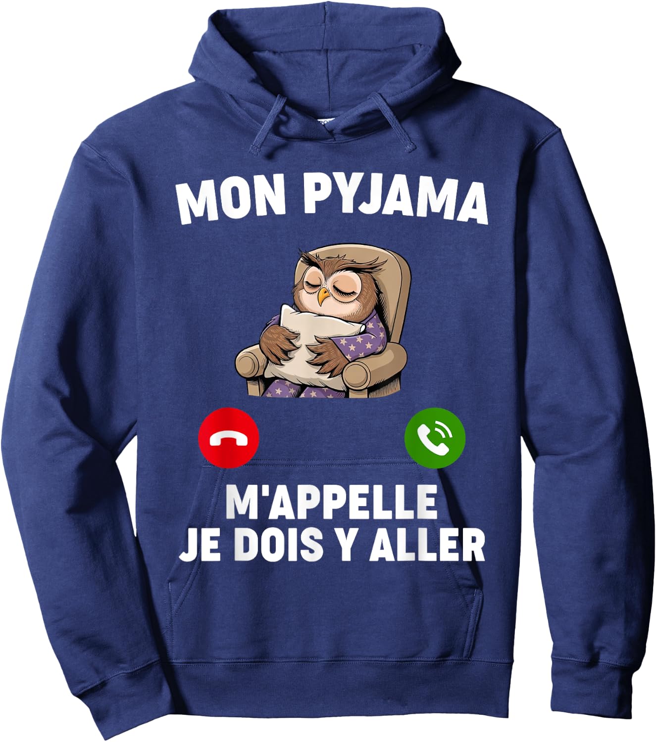 Humor Pyjama M'appelle Nap Night Bed Go Sleep Hour , Black, S Hoodie - Hoodie | Navy