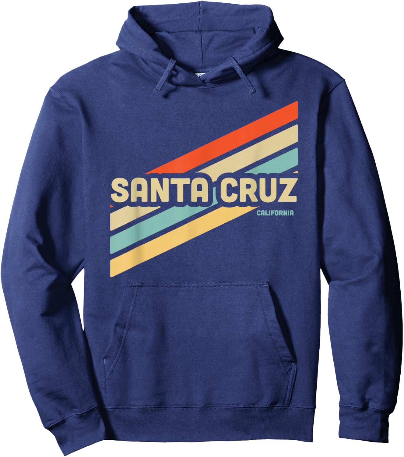 Santa Cruz California Retro Vintage , black, s Hoodie - Hoodie | Navy