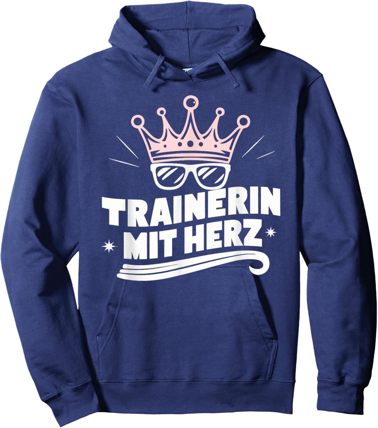 Trainer with Heart - Fitness Dance Football Farewell , black Hoodie - Hoodie | Navy