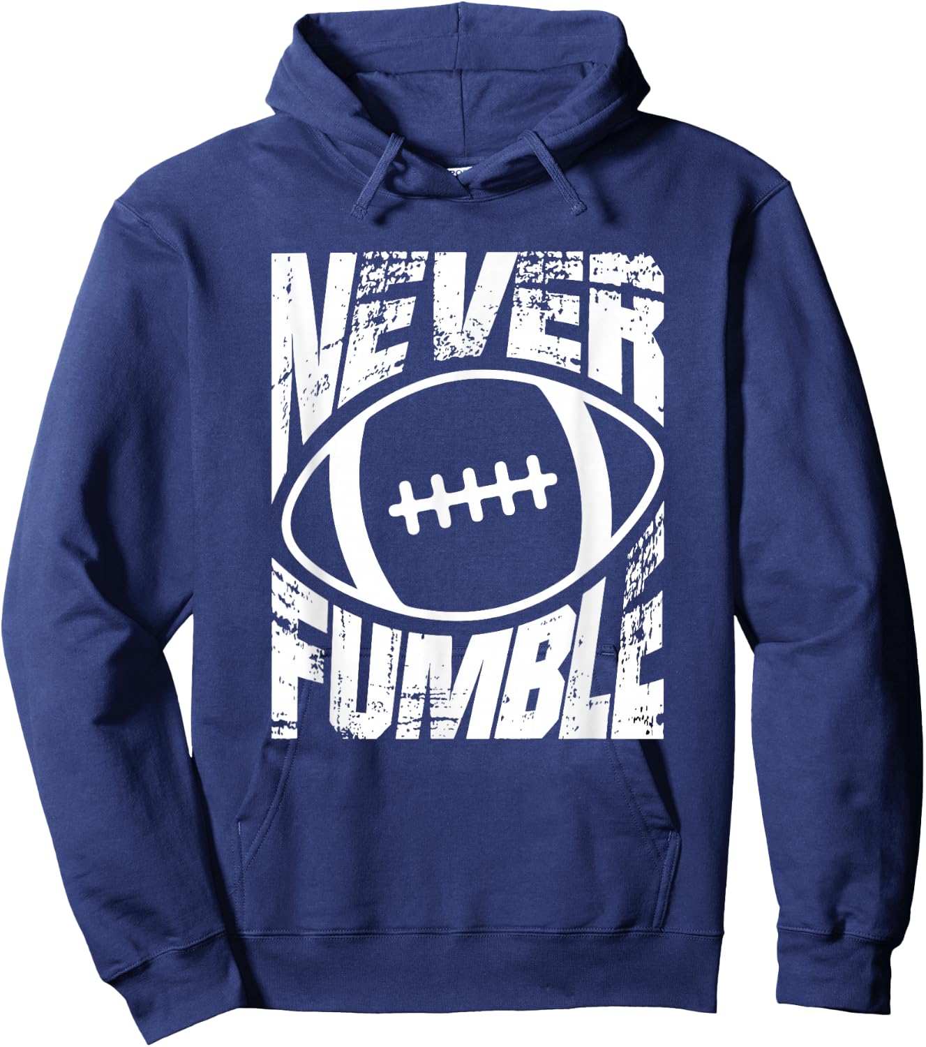 American Football Never Fumble Sports Hoodie - Hoodie | Navy