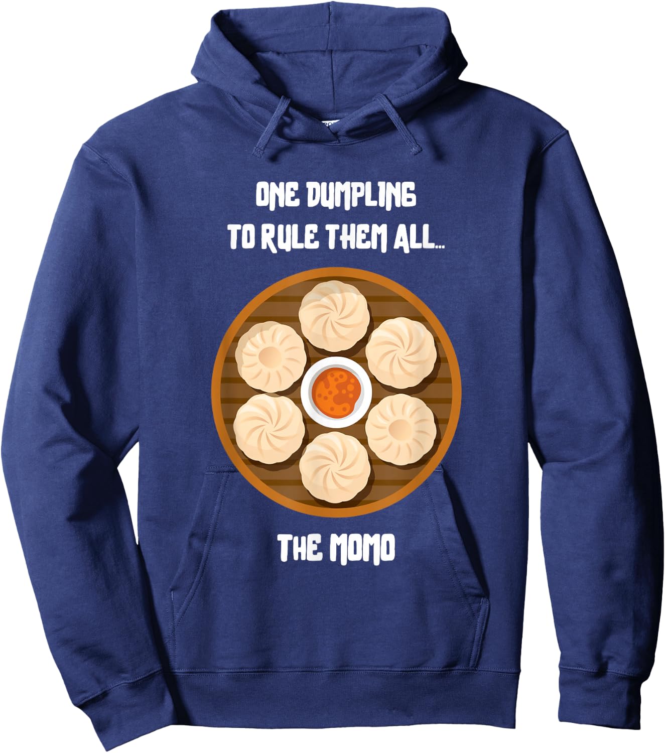 Funny One Dumpling to Rule Them All - The Nepali Momo Hoodie - Hoodie | Navy