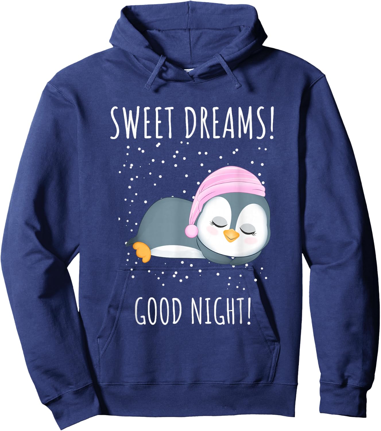 Sweet dreams. Good night. Funny Penguin Design For Kids Hoodie - Hoodie | Navy