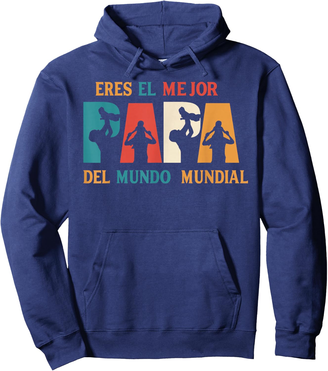 Eres El Mejor Papa Del Mundo Mundial Original Hoodie - Hoodie | Navy