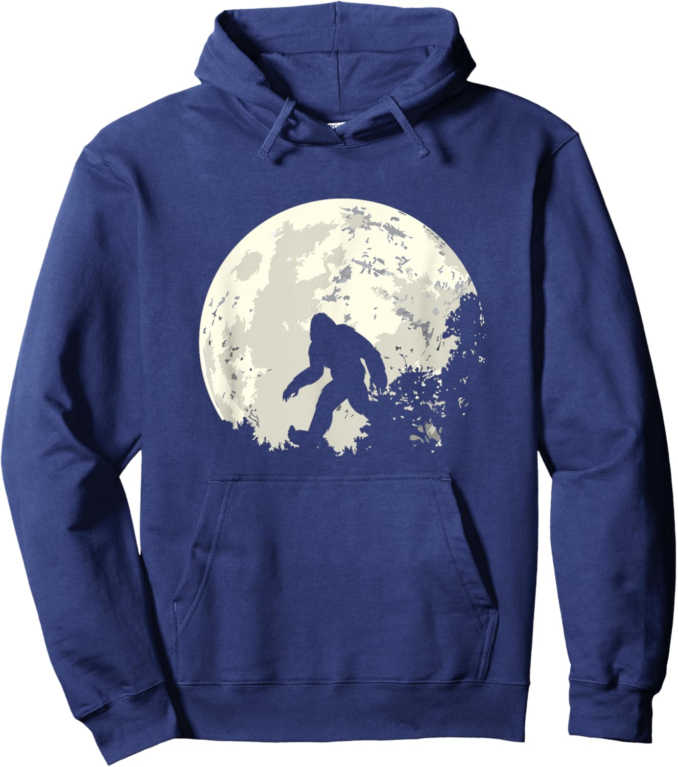 Bigfoot Moon Sasquatch T Shirt - I Believe in Bigfoot Hoodie - Hoodie | Navy