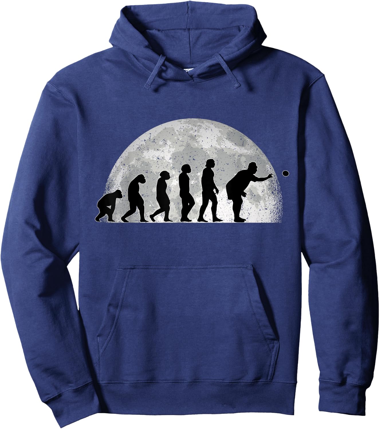 Bowling Evolution Moon Petanque Balls , Black, S Hoodie - Hoodie | Navy