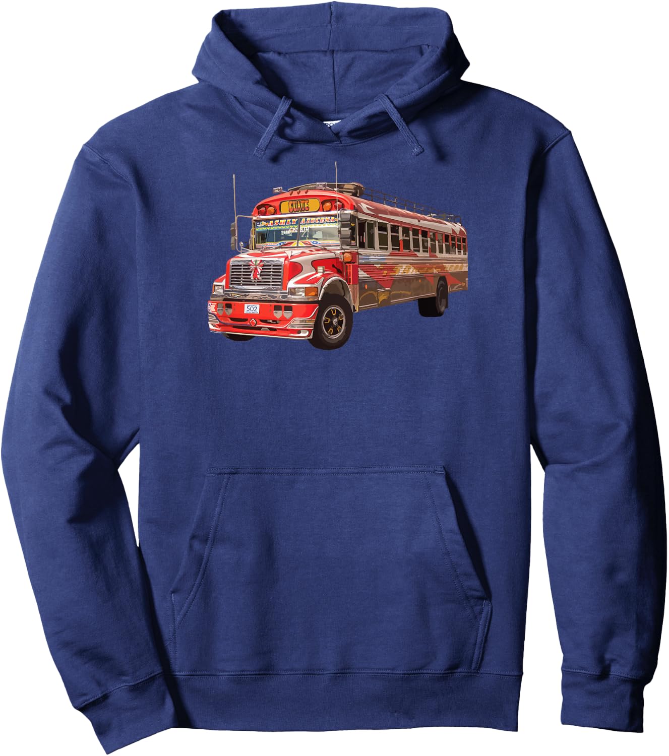 Chicken Bus Guatemala Quetzal Guate Tikal Maya Antigua 502 Hoodie - Hoodie | Navy