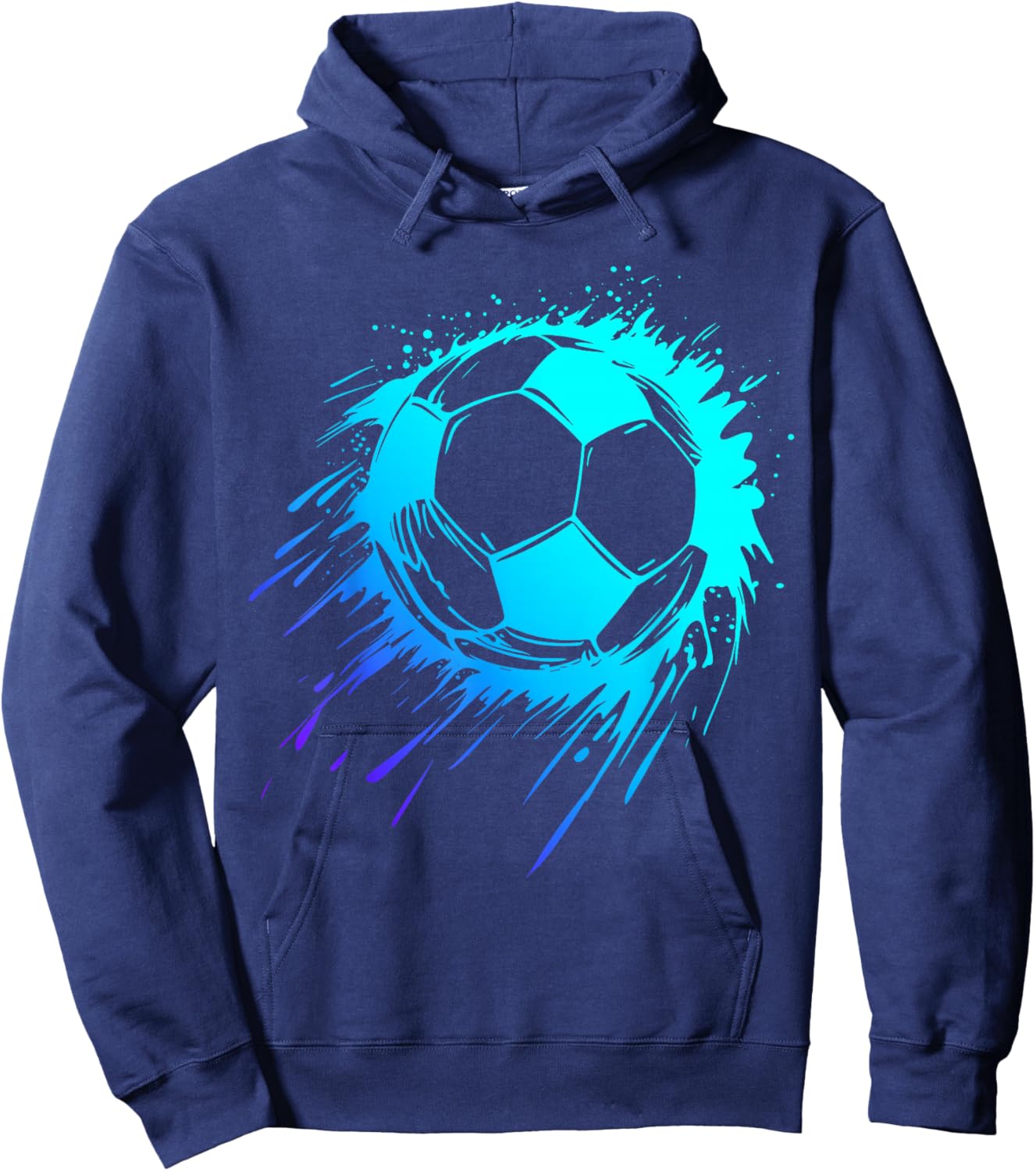 Blue Football Player Men's Football Boys Football , black Hoodie - Hoodie | Navy