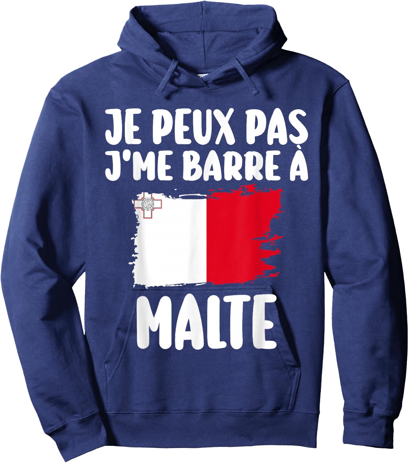 J'Peux Pas J'Me Barre à Malta Travel Gift , Black, S Hoodie - Hoodie | Navy