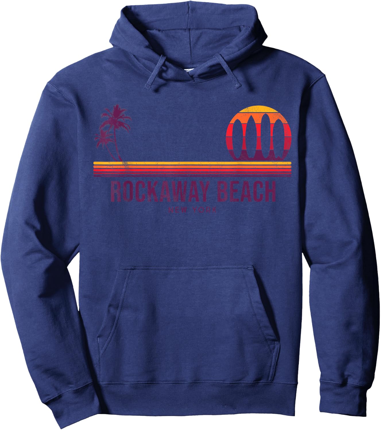 Rockaway Beach Surfer - New York Vintage Women Hoodie - Hoodie | Navy