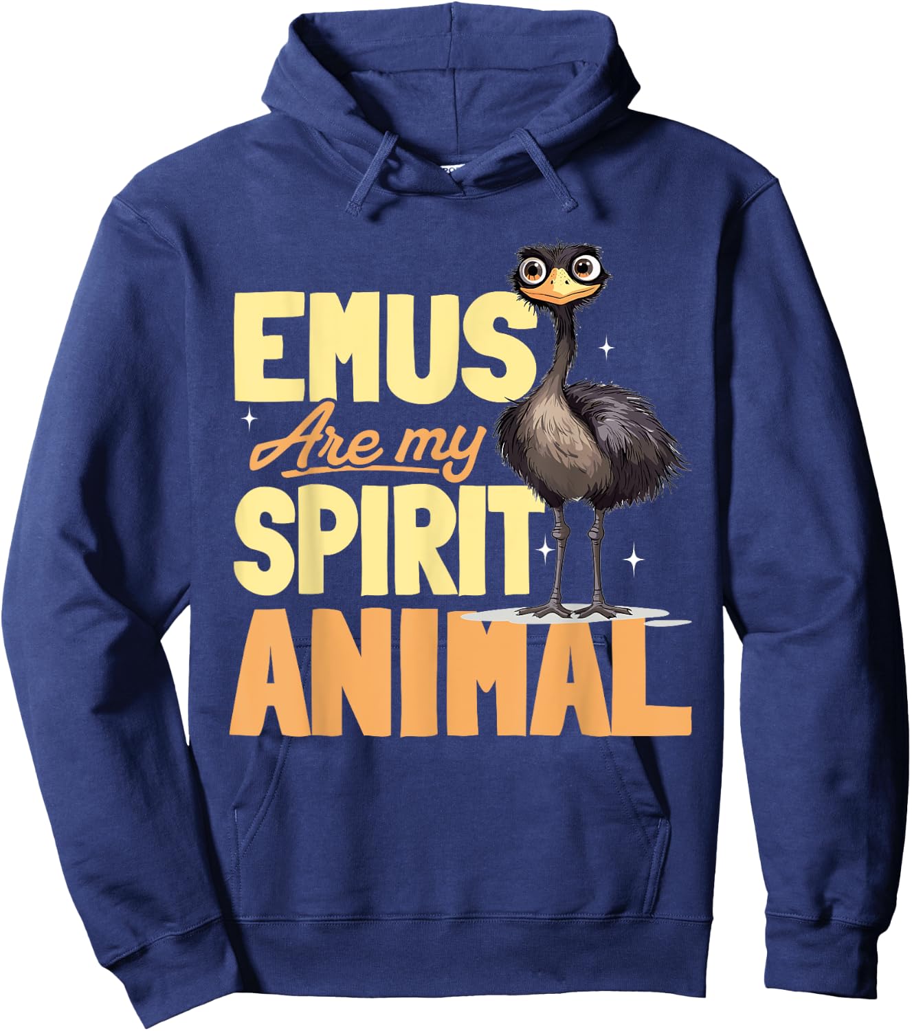 Funny Emu Animal Emus are my spirit animal Hoodie - Hoodie | Navy