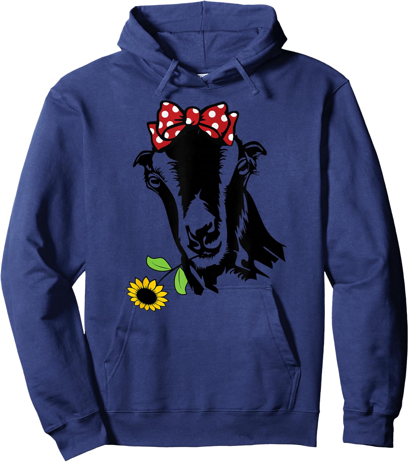 Lamancha Goat Sunflower Lamancha Goat Mama Hoodie - Hoodie | Navy