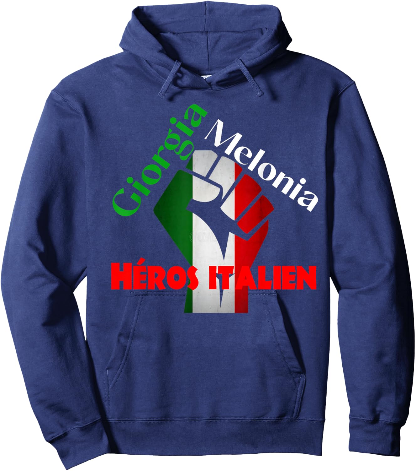Georgia Meloni Italian Hero Hoodie - Hoodie | Navy