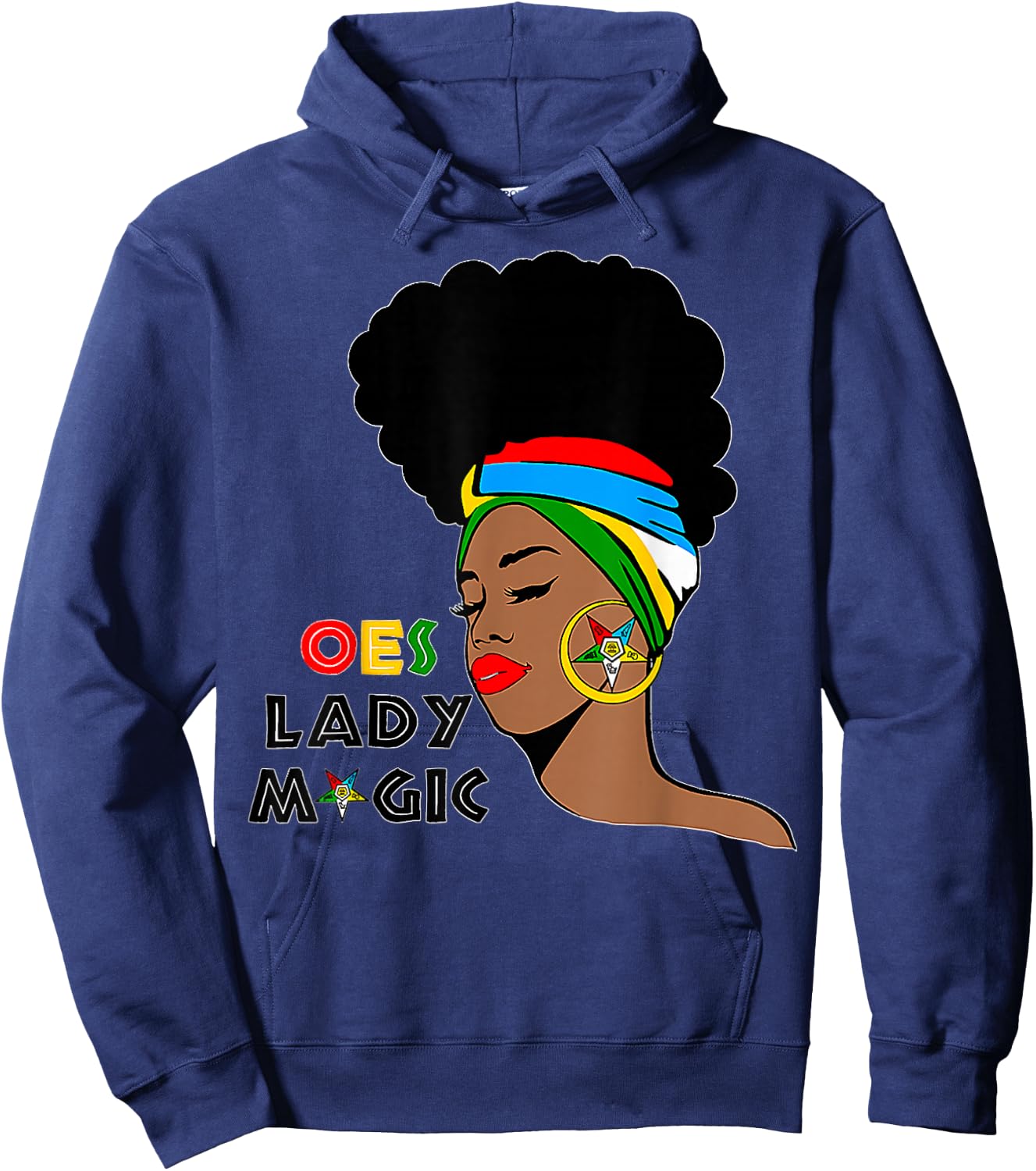 OES Lady Magic Sister Order of The Eastern Star Mother's Day Hoodie - Hoodie | Navy