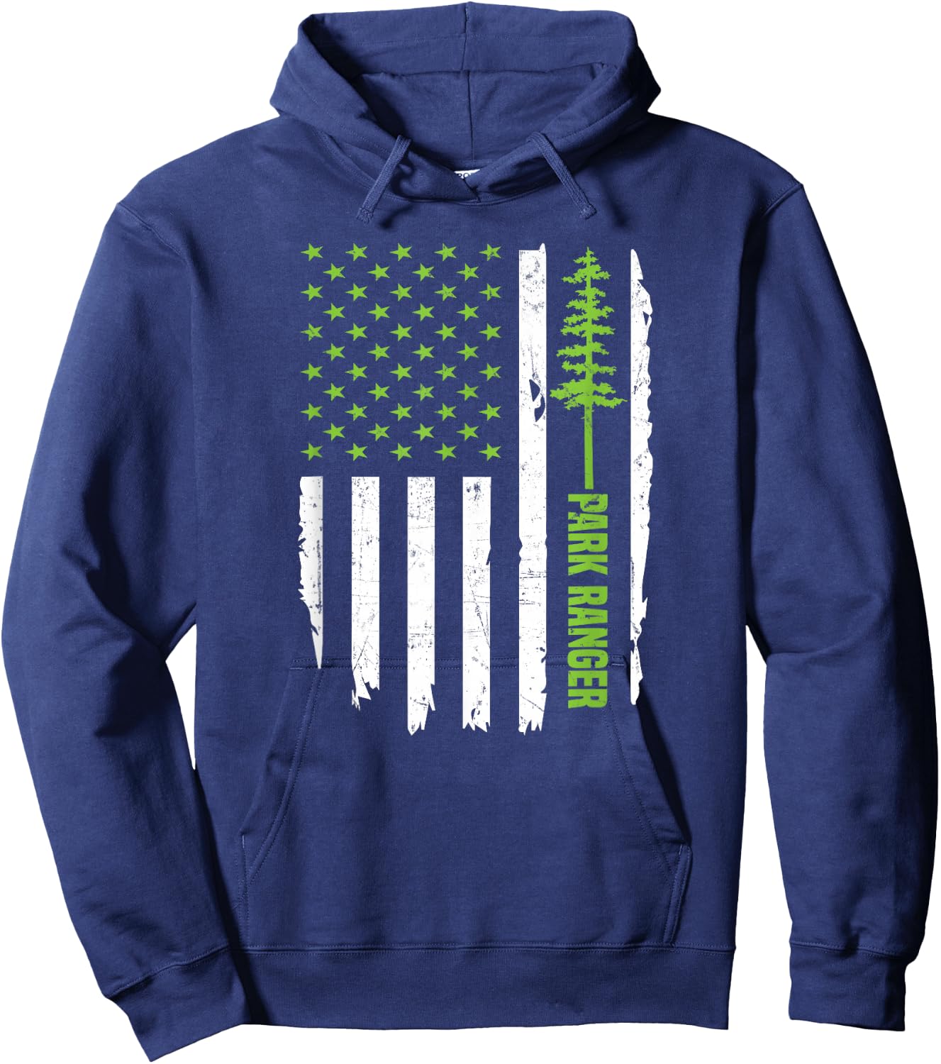 USA Flag Park Ranger Hoodie - Hoodie | Navy