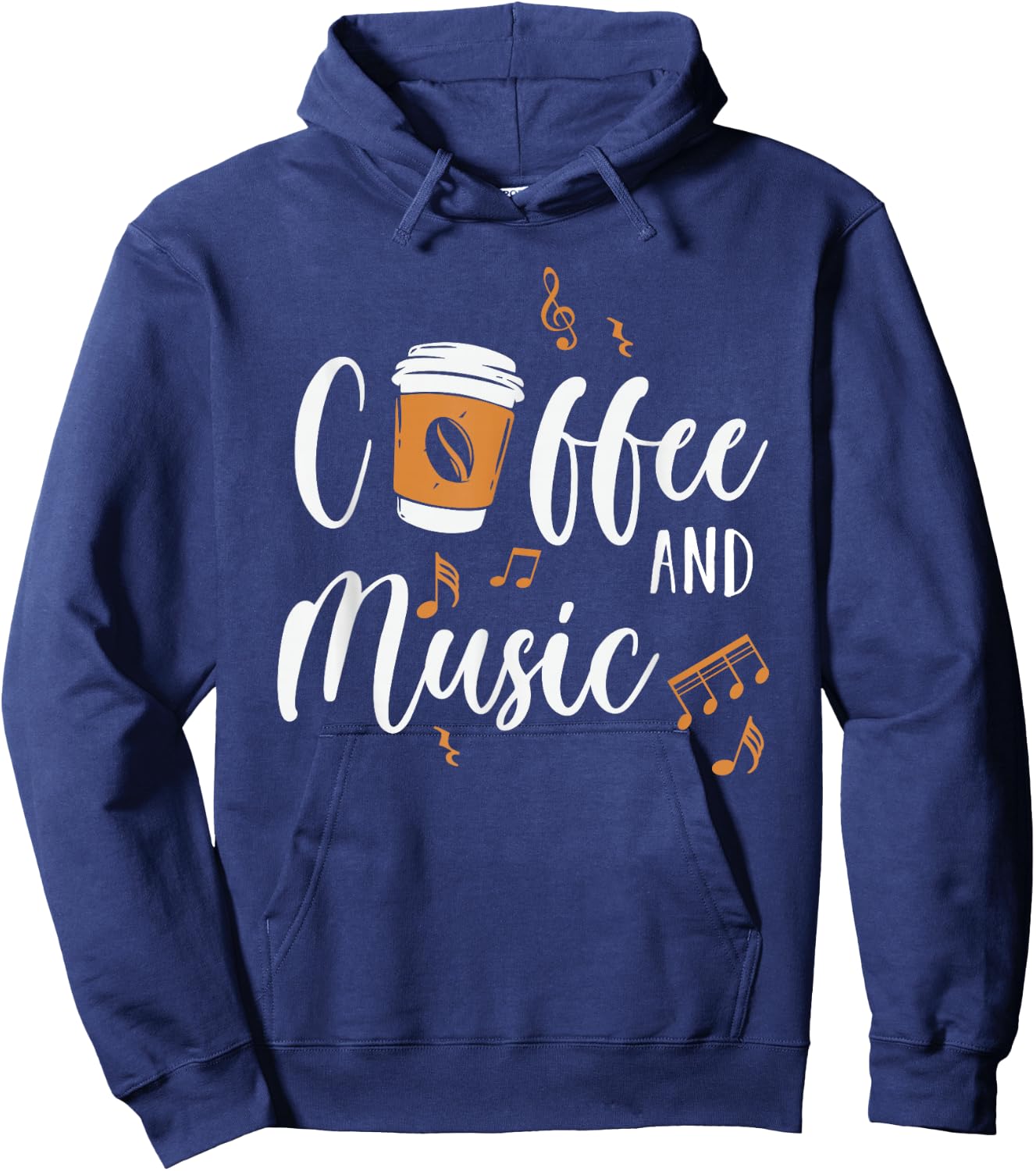 Caffeine Lover Music Makes Happy Coffee And Music Hoodie - Hoodie | Navy