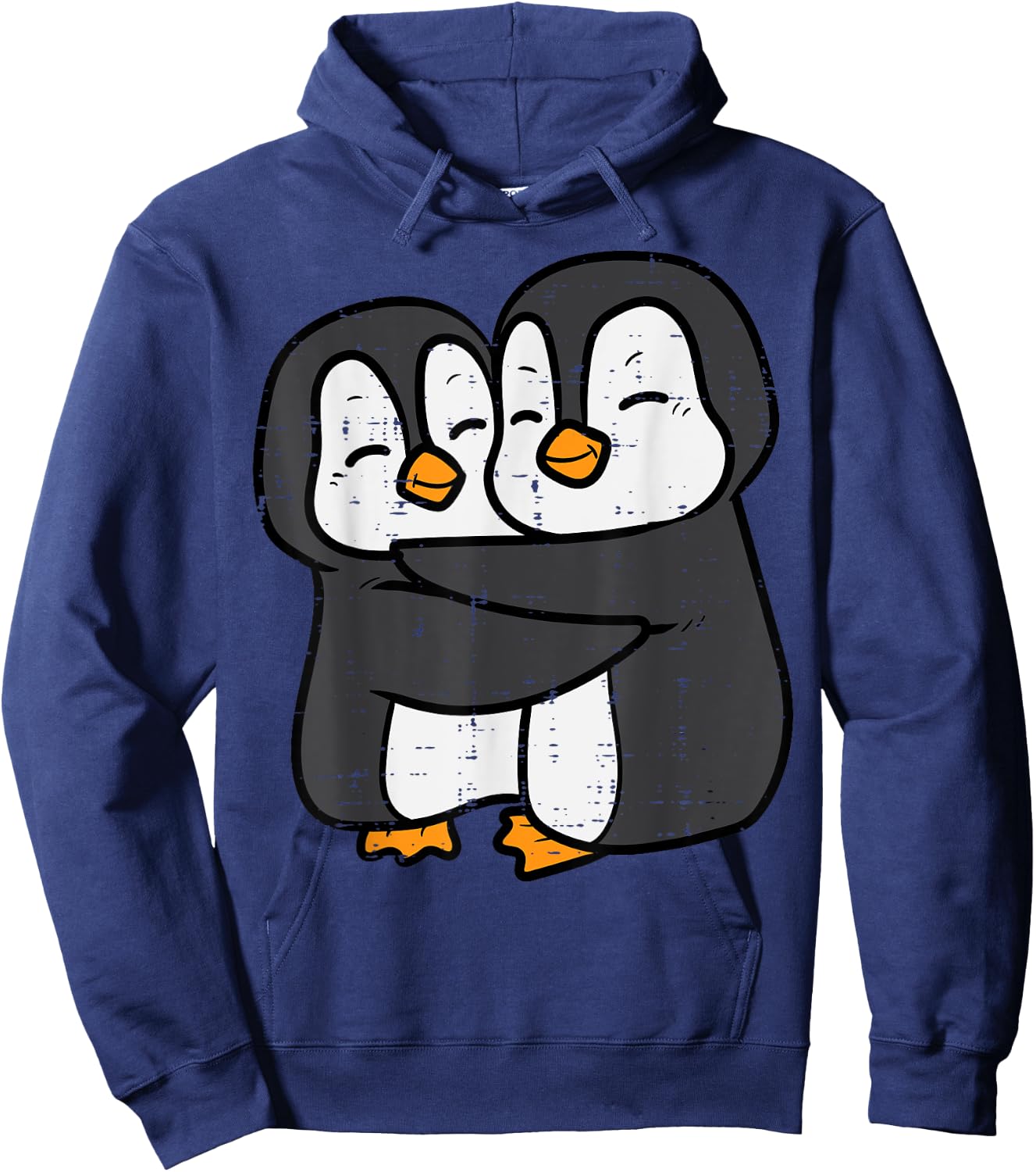 Penguins Couple Hug Cute Women Men Boys Girls Kids Toddler Hoodie - Hoodie | Navy