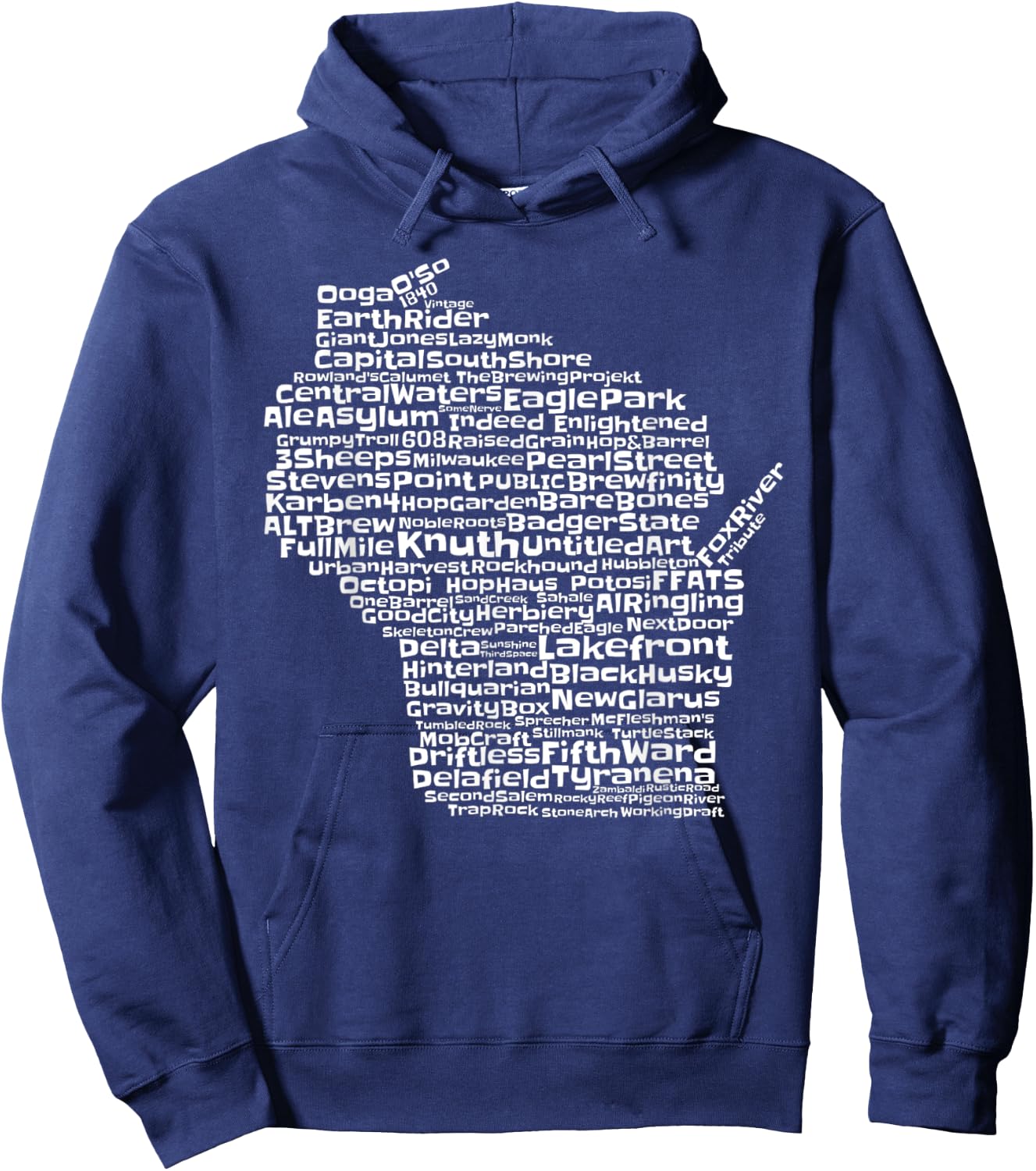Drink Local Wisconsin Breweries Hoodie - Hoodie | Navy