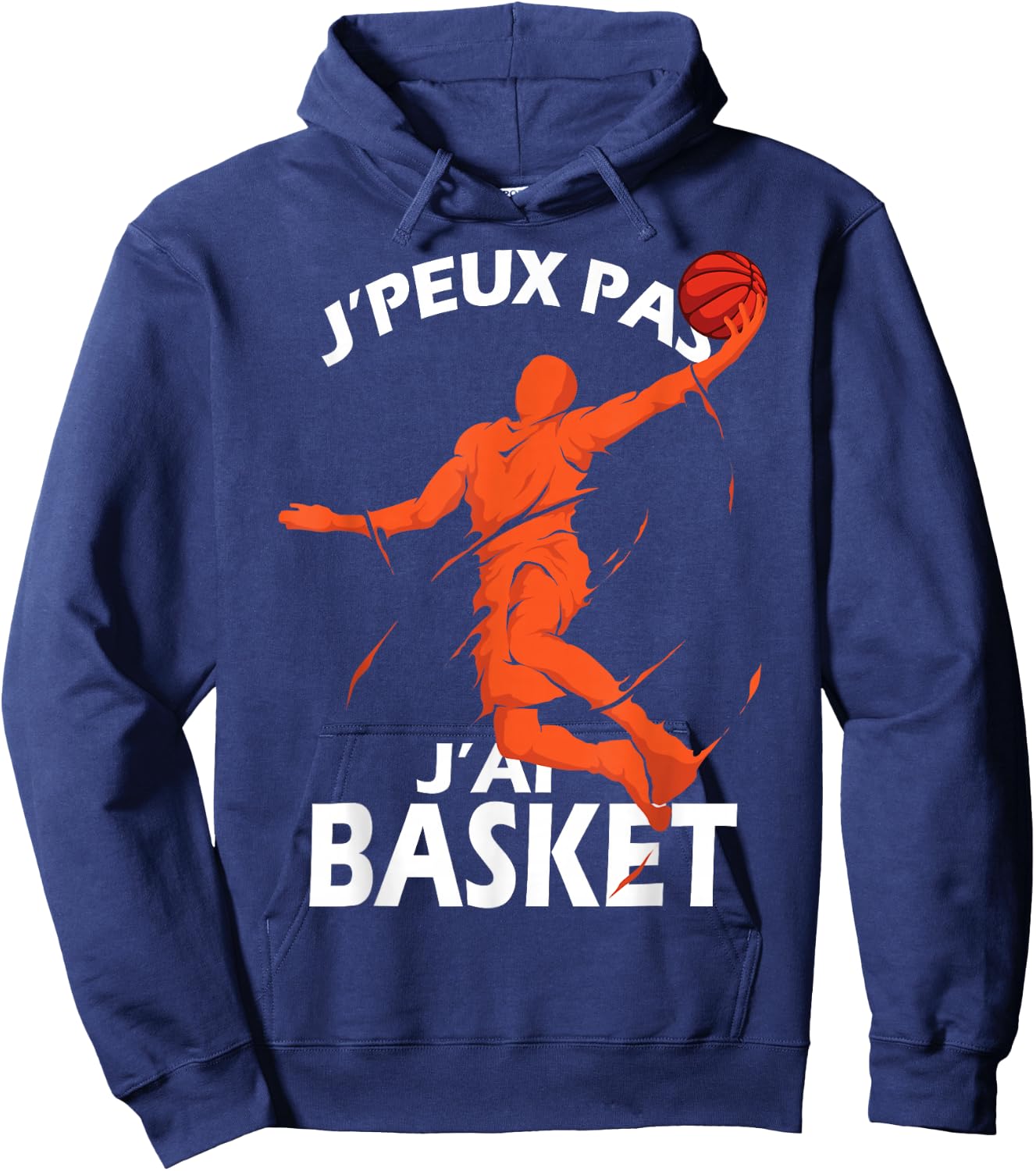 I Peux Pas J'ai Basketball Basketball Supporter Humour , Black, S Hoodie - Hoodie | Navy