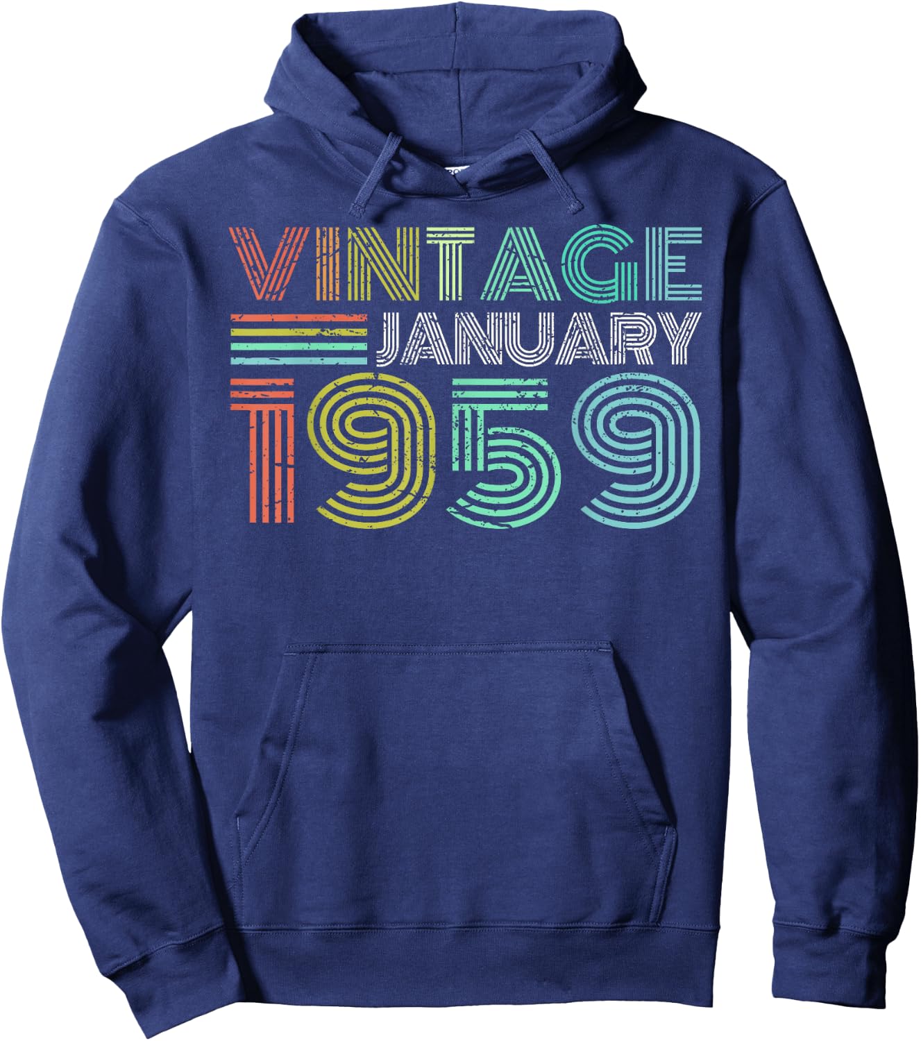 Vintage January 1959 Retro Born in January 1959 Hoodie - Hoodie | Navy
