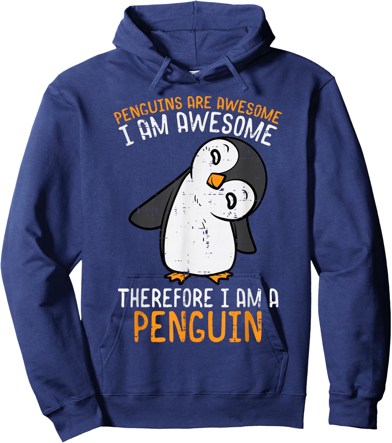 Penguins Are Awesome Therefore Boys Girls Kids Women Men Hoodie - Hoodie | Navy