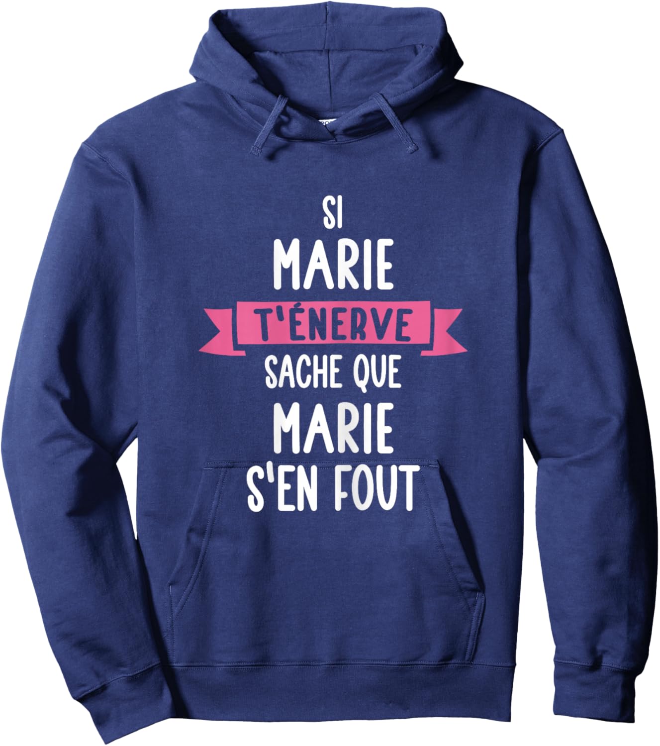 Gift Woman Humour Personalised Name Marie , Black Hoodie - Hoodie | Navy