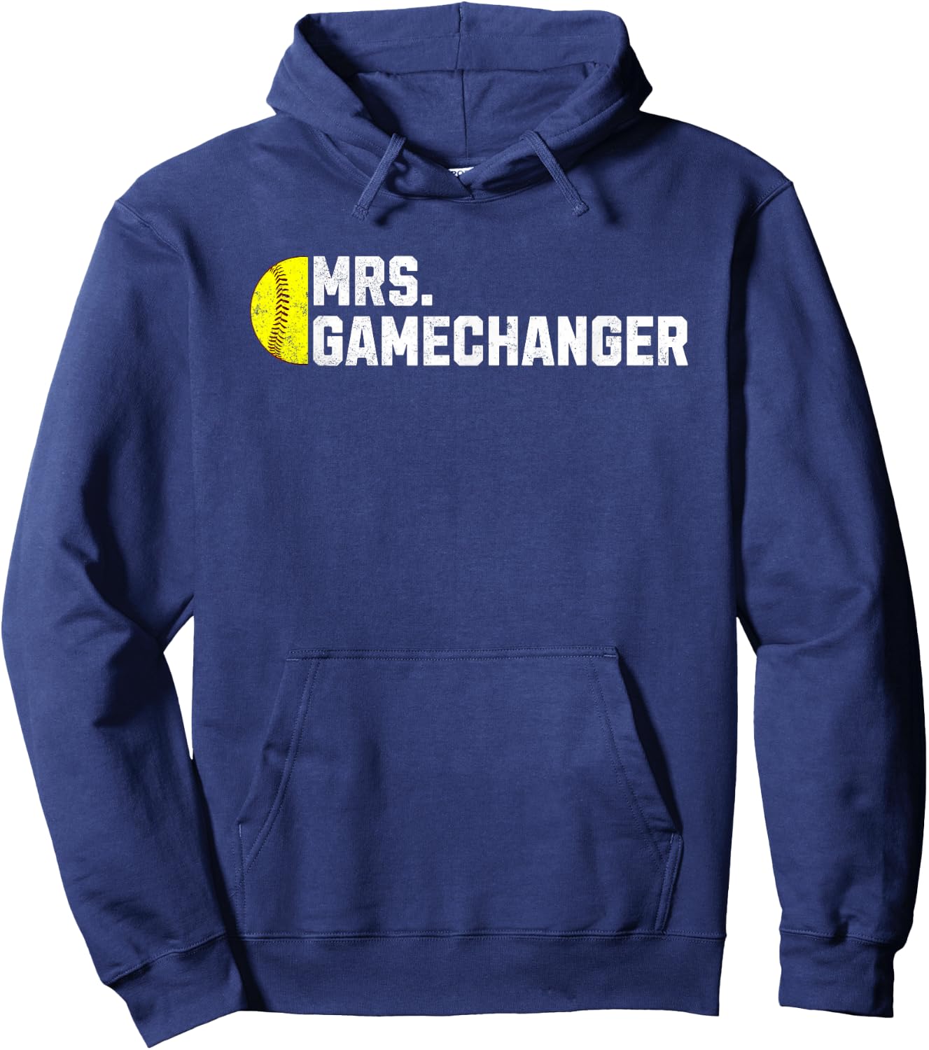 Mrs. Gamechanger Softball Scorekeeper Love Hoodie - Hoodie | Navy