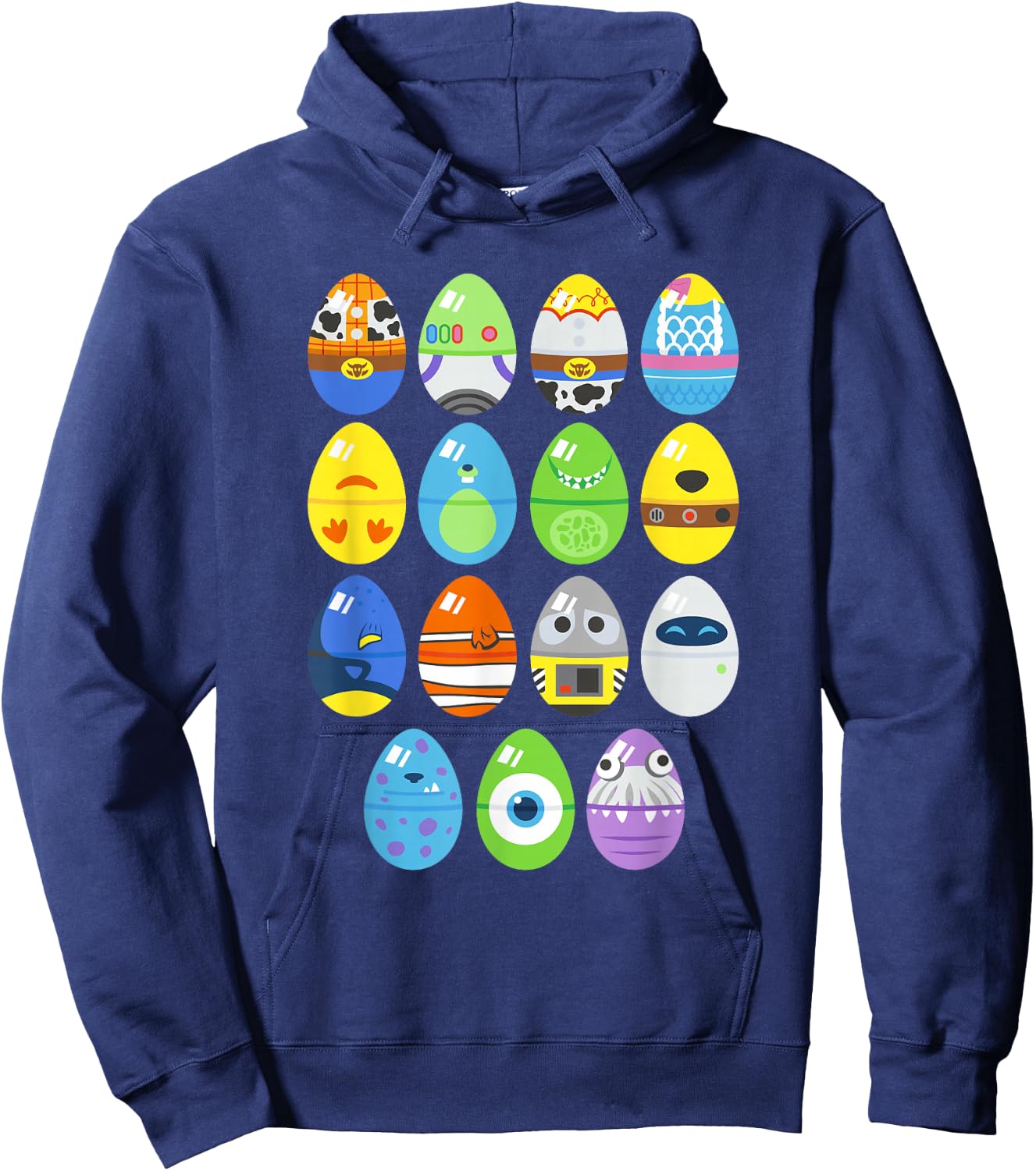 Disney Pixar Movie Favorites Spring Easter Egg Jumble Hoodie - Hoodie | Navy