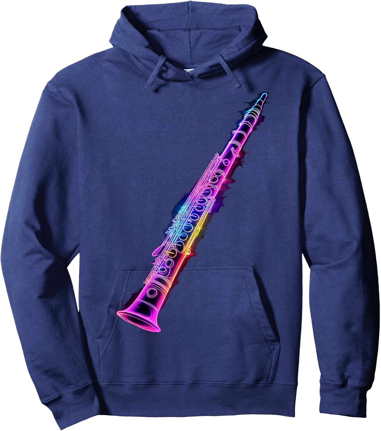 Clarinet Music Instrument Motif Illustration Clarinet Hoodie - Hoodie | Navy