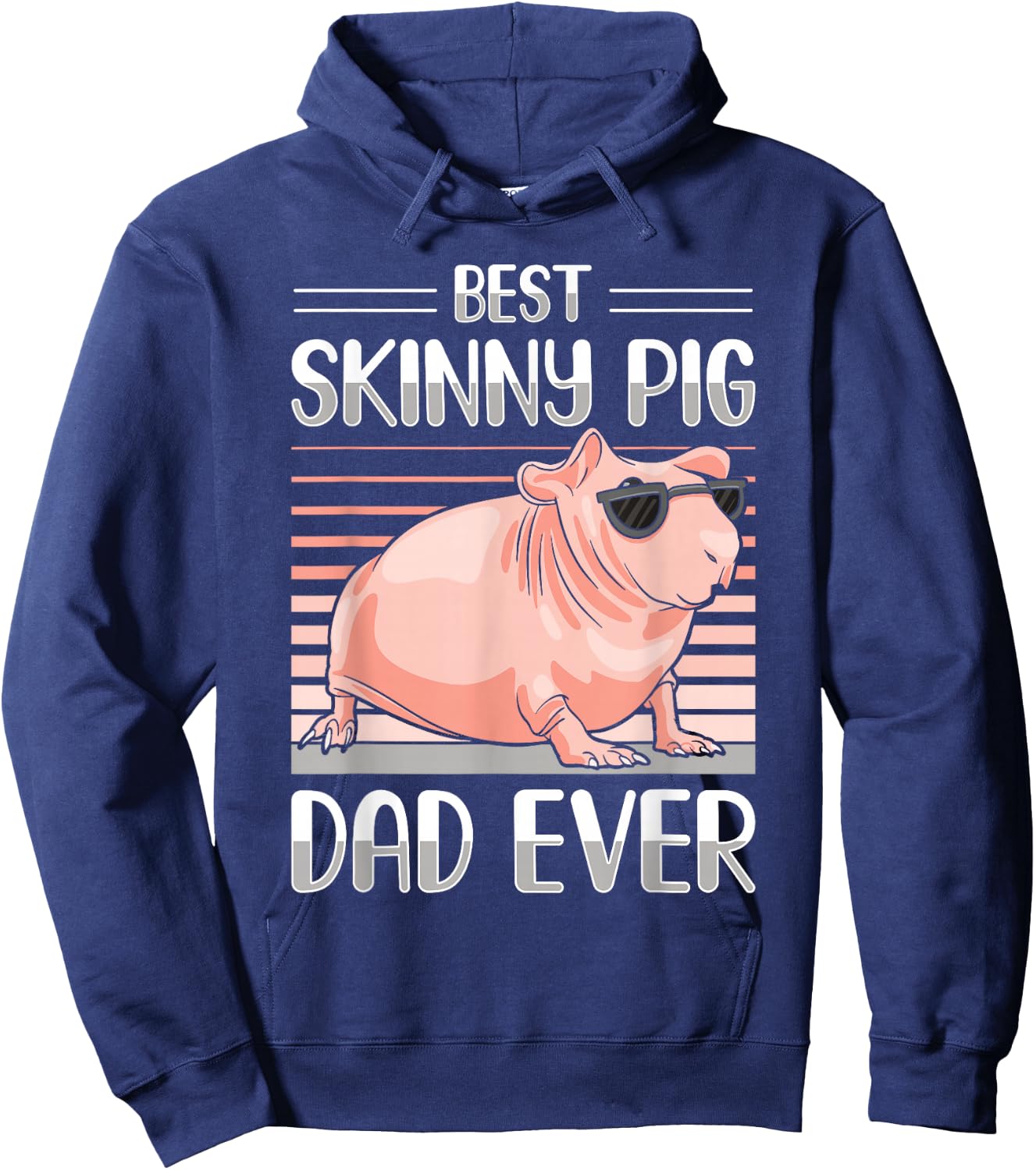Hairless Guinea Pig Skinny Pig Owner Cavy Rodent Pet Hoodie - Hoodie | Navy