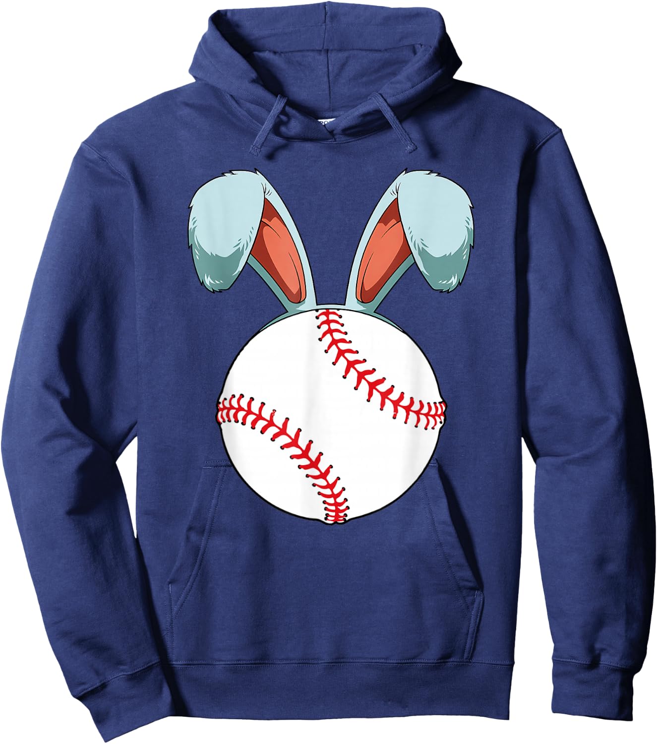 Easter Bunny Ears Baseball Easter Eggs Ball Rabbits Lover Hoodie - Hoodie | Navy