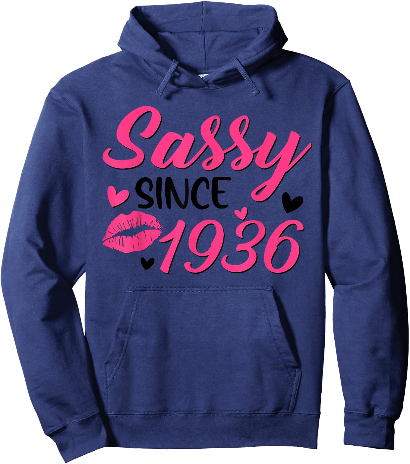 Sassy Since 1936 89th Birthday Women Party 89 Year Old Hoodie - Hoodie | Navy